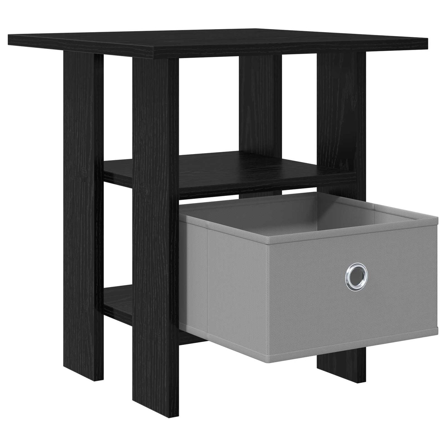 Bedside Table 2 pcs Black Oak 41 x 40 x 45 cm Engineered Wood