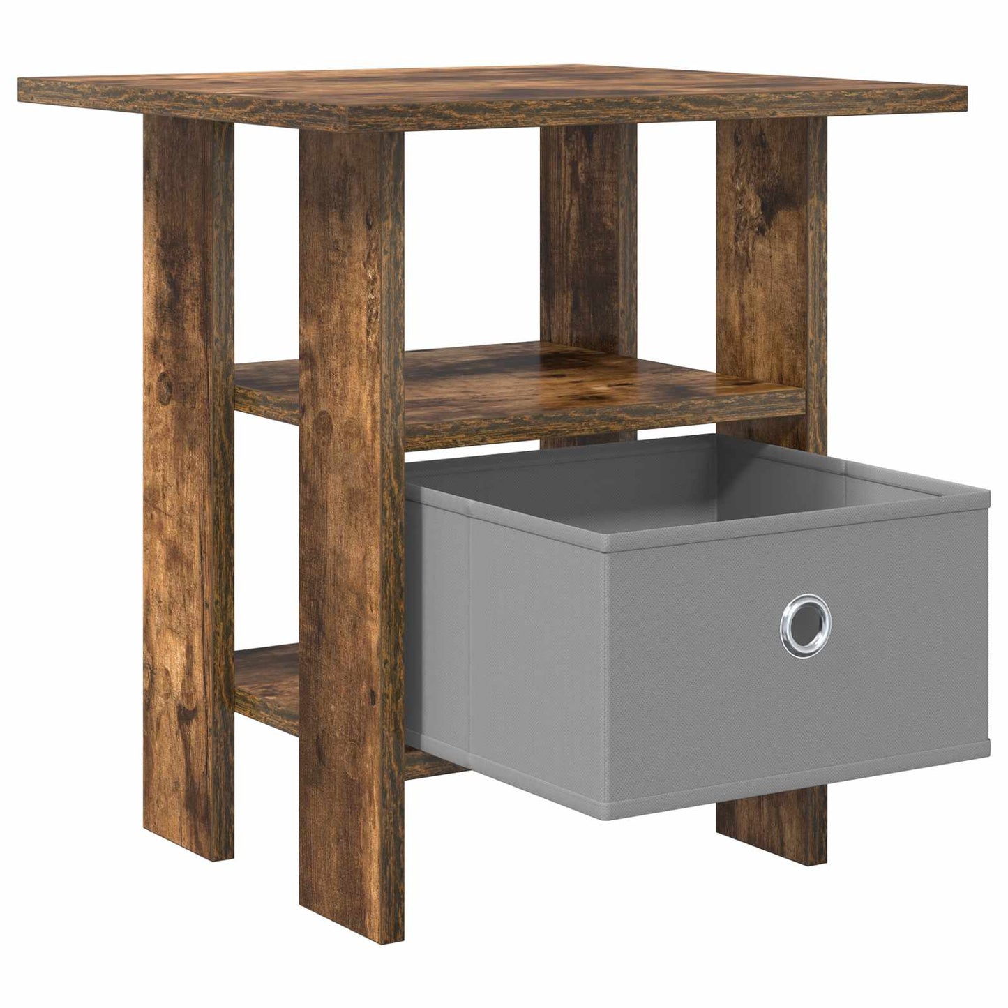 Bedside Table Smoked Oak 41 x 40 x 45 cm Engineered Wood