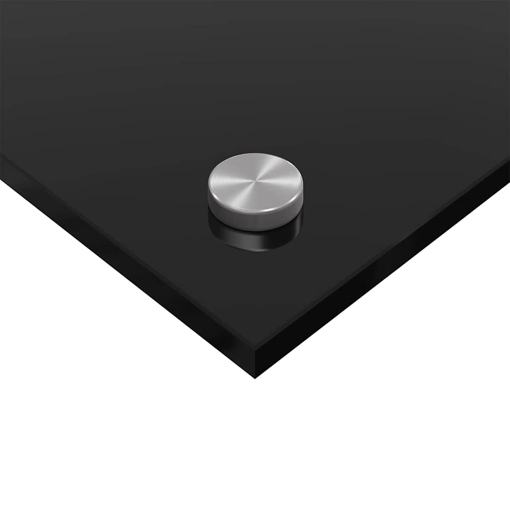 Kitchen Backsplash 2 pcs Black 110 x 50 cm Tempered Glass