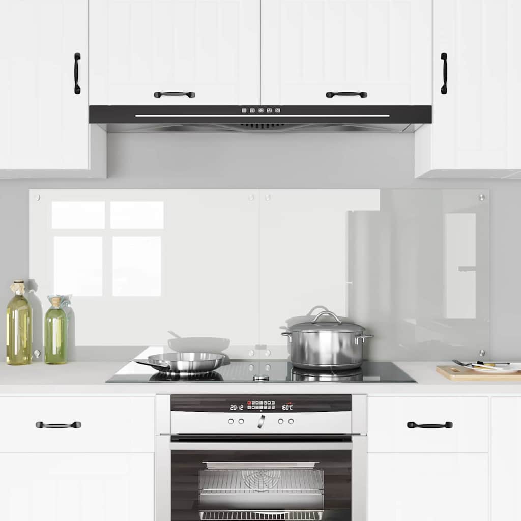 Kitchen Backsplash 2 pcs Transparent 80 x 60 cm Tempered Glass