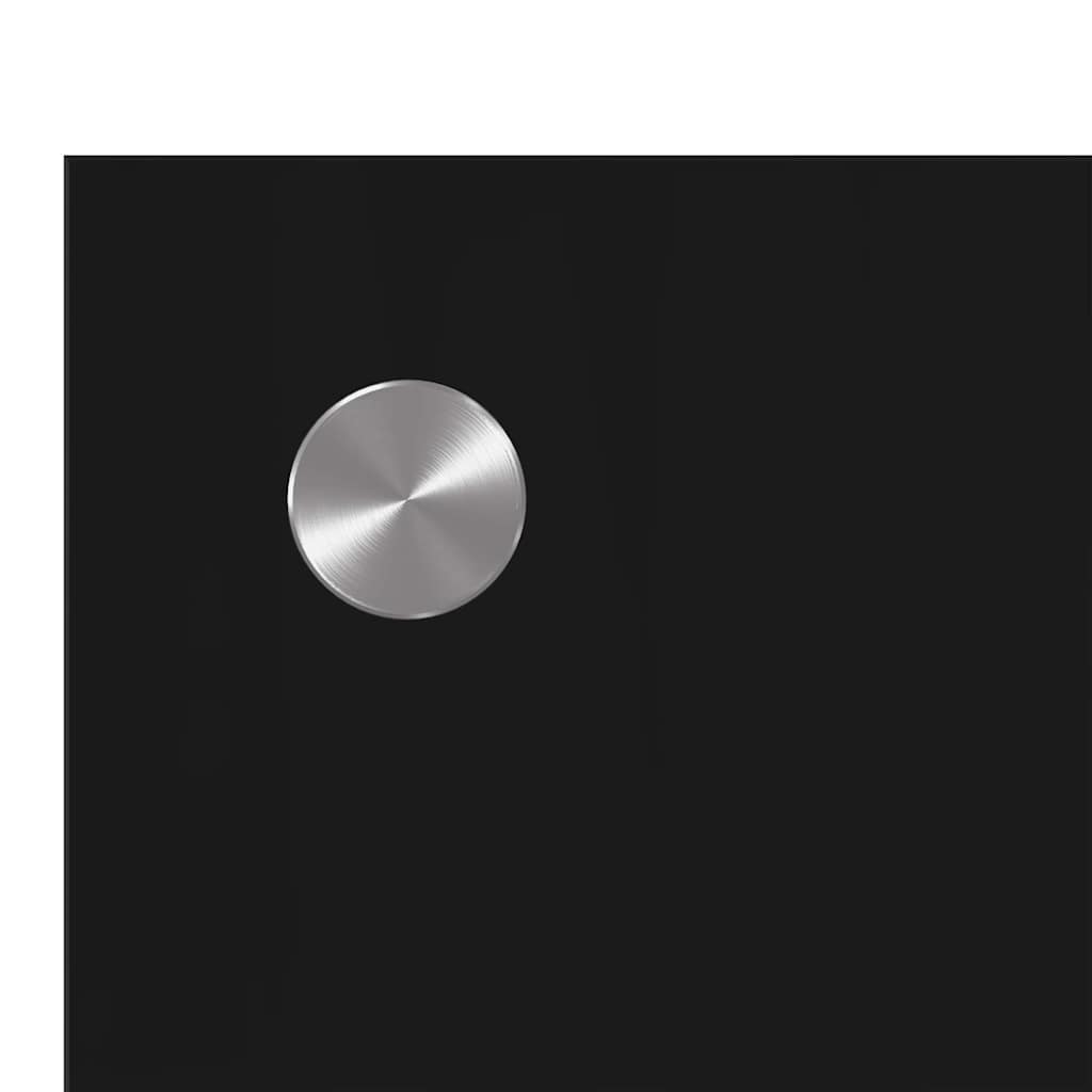 Kitchen Backsplash 2 pcs Black 80 x 60 cm Tempered Glass
