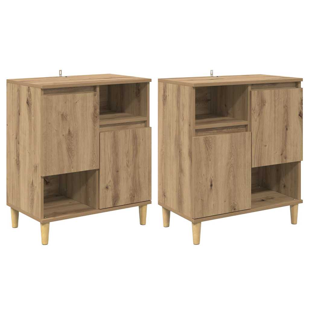 Sideboards 2 pcs Artisan Oak 60 x 35 x 70 cm Engineered Wood