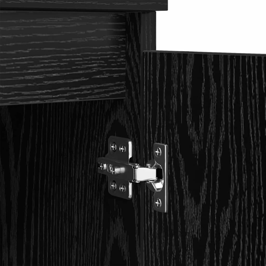 Sideboards 2 pcs Black Oak 60 x 35 x 70 cm Engineered Wood