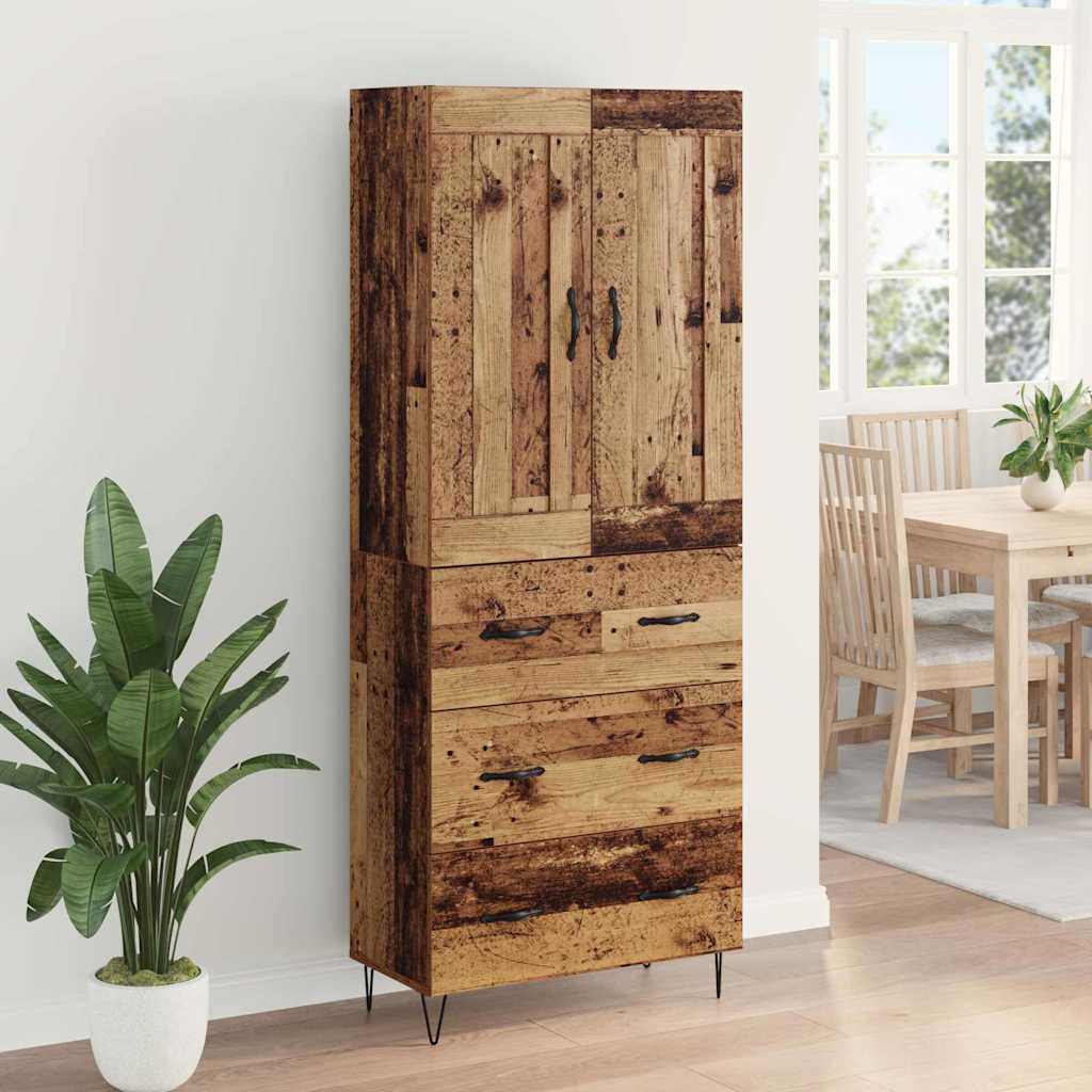 Highboard Old Wood 69.5 x 34 x 180 cm Engineered Wood