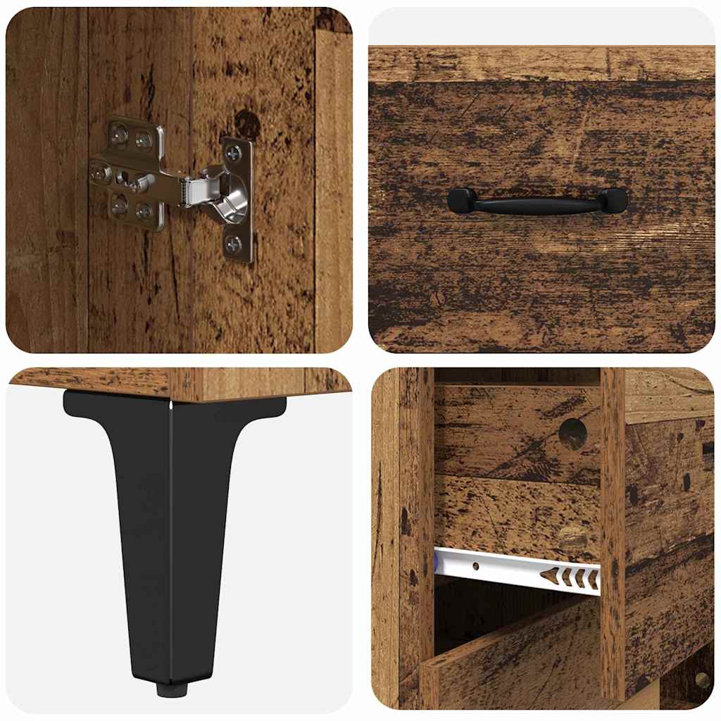 Highboard Old Wood 69.5 x 34 x 180 cm Engineered Wood