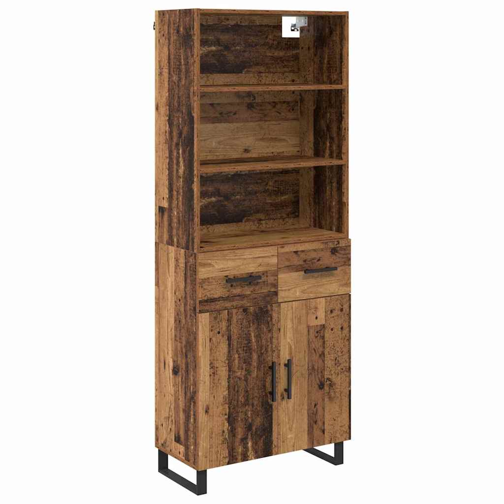 Highboard 2 pcs Old Wood 69.5 x 34 x 180 cm