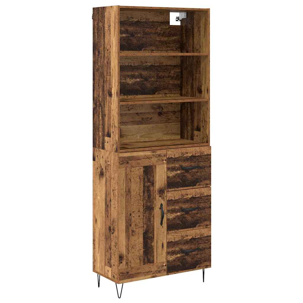 Highboard 2 pcs Old Wood 69.5 x 34 x 180 cm