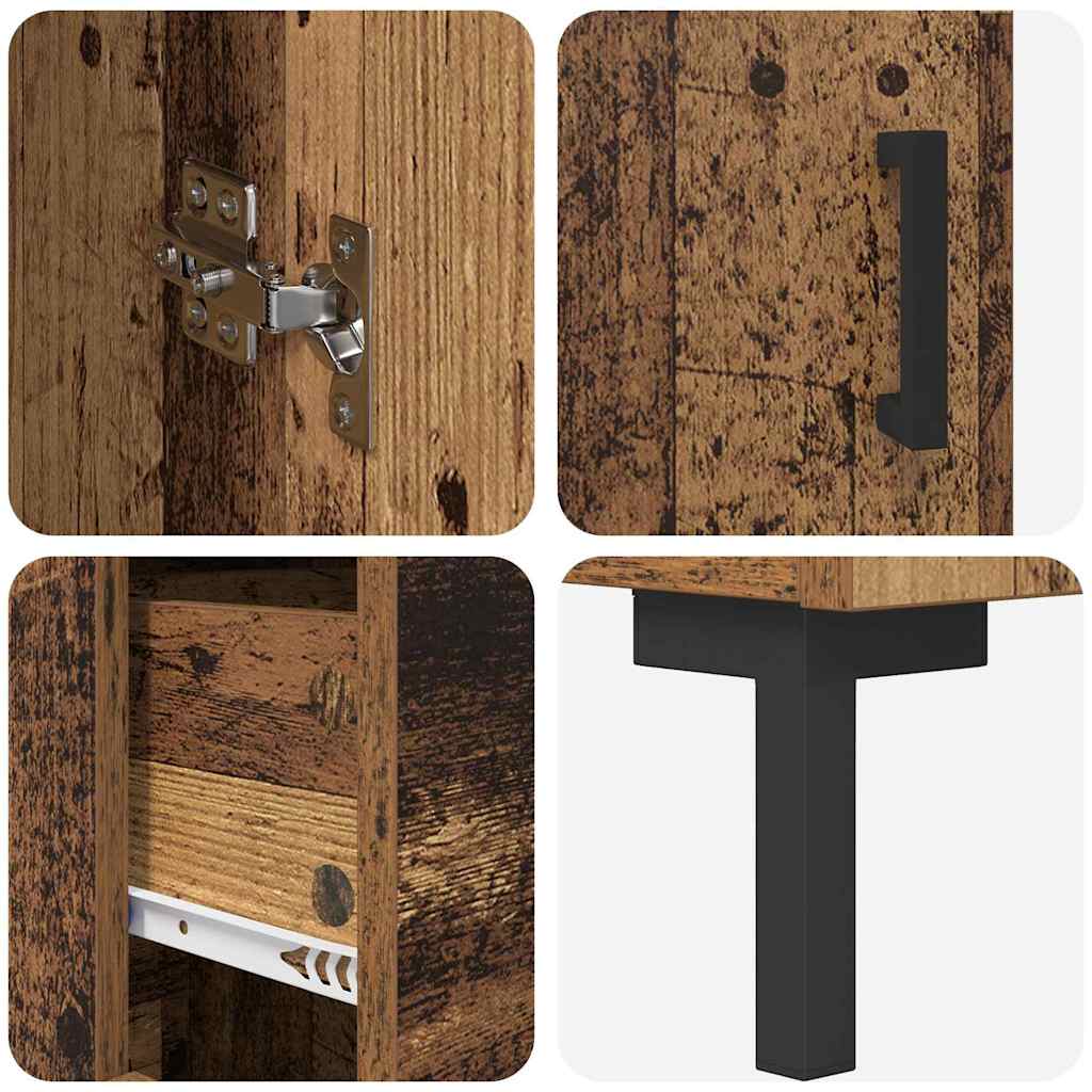 Highboard 2 pcs Old Wood 69.5 x 34 x 180 cm Engineered Wood
