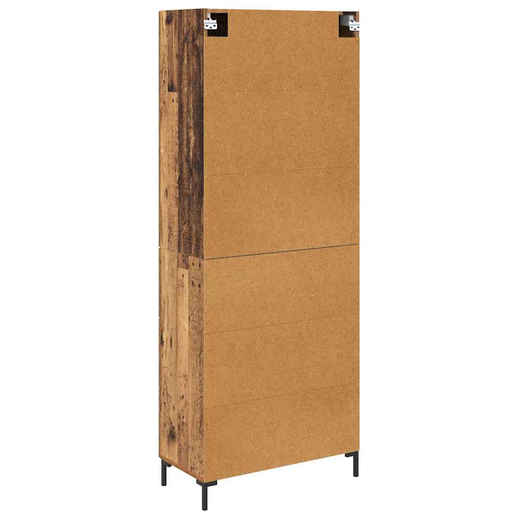 Highboard 2 pcs Old Wood 69.5 x 34 x 180 cm Engineered Wood