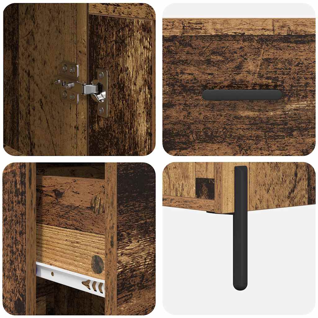 Highboard Old Wood 34.5 x 34 x 180 cm Engineered Wood