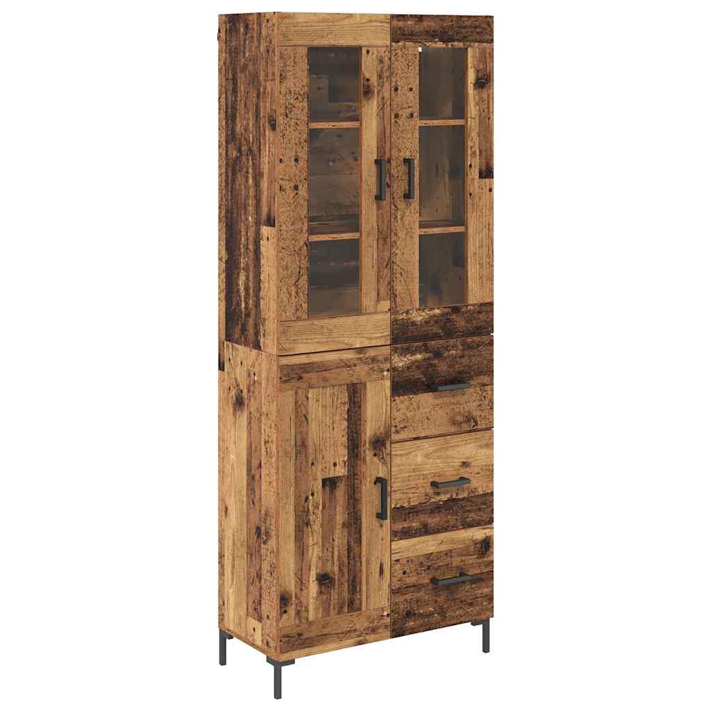 Highboard 2 pcs Old Wood 69.5 x 34 x 180 cm Engineered Wood