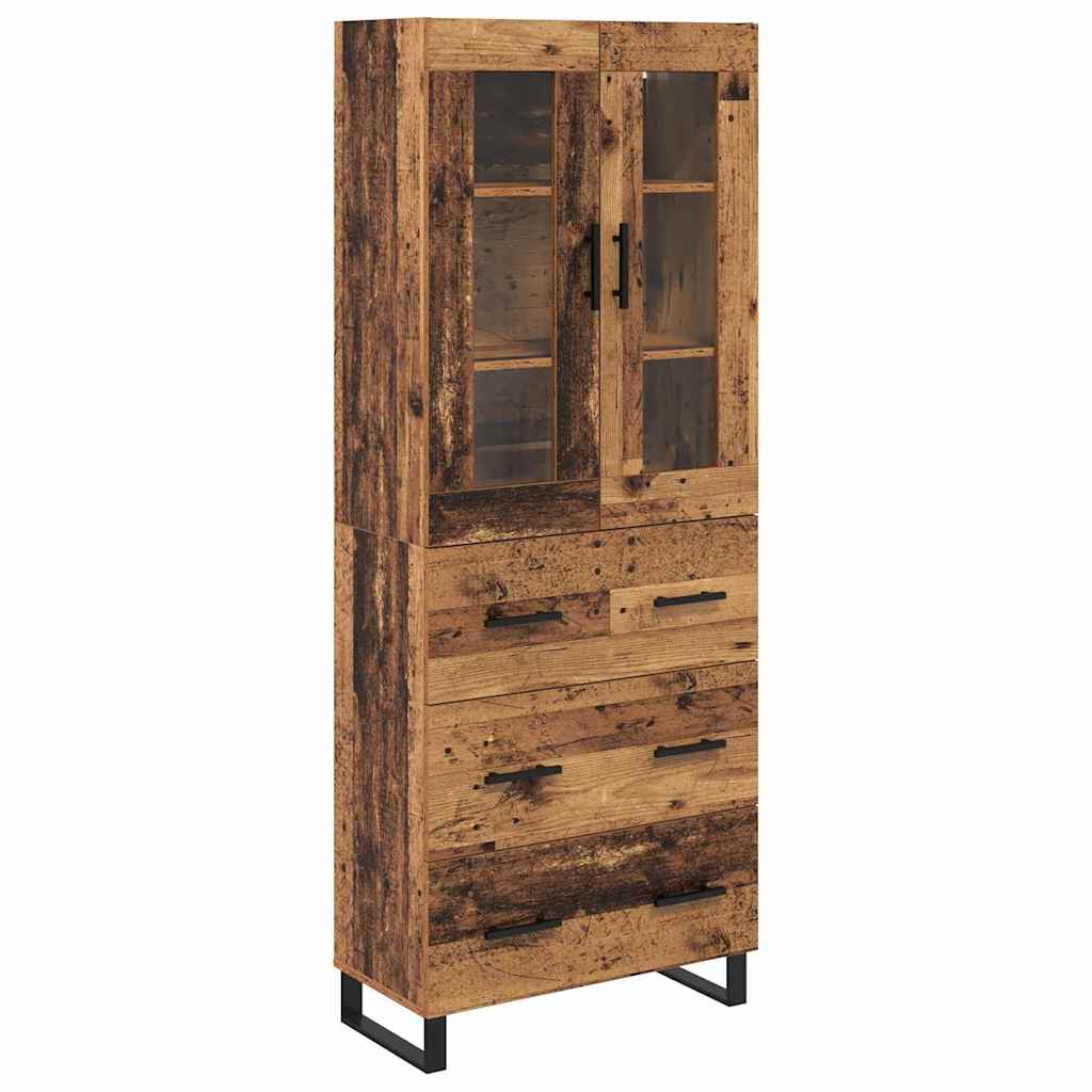 Highboard 2 pcs Old Wood 69.5 x 34 x 180 cm Engineered Wood