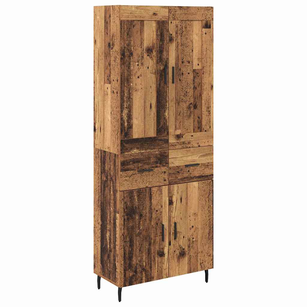 Highboard 2 pcs Old Wood 69.5 x 34 x 180 cm Engineered Wood