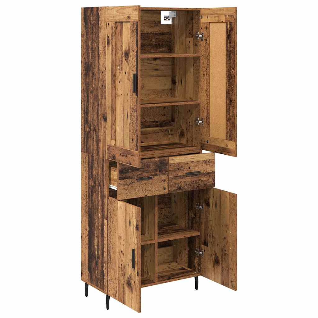Highboard 2 pcs Old Wood 69.5 x 34 x 180 cm Engineered Wood