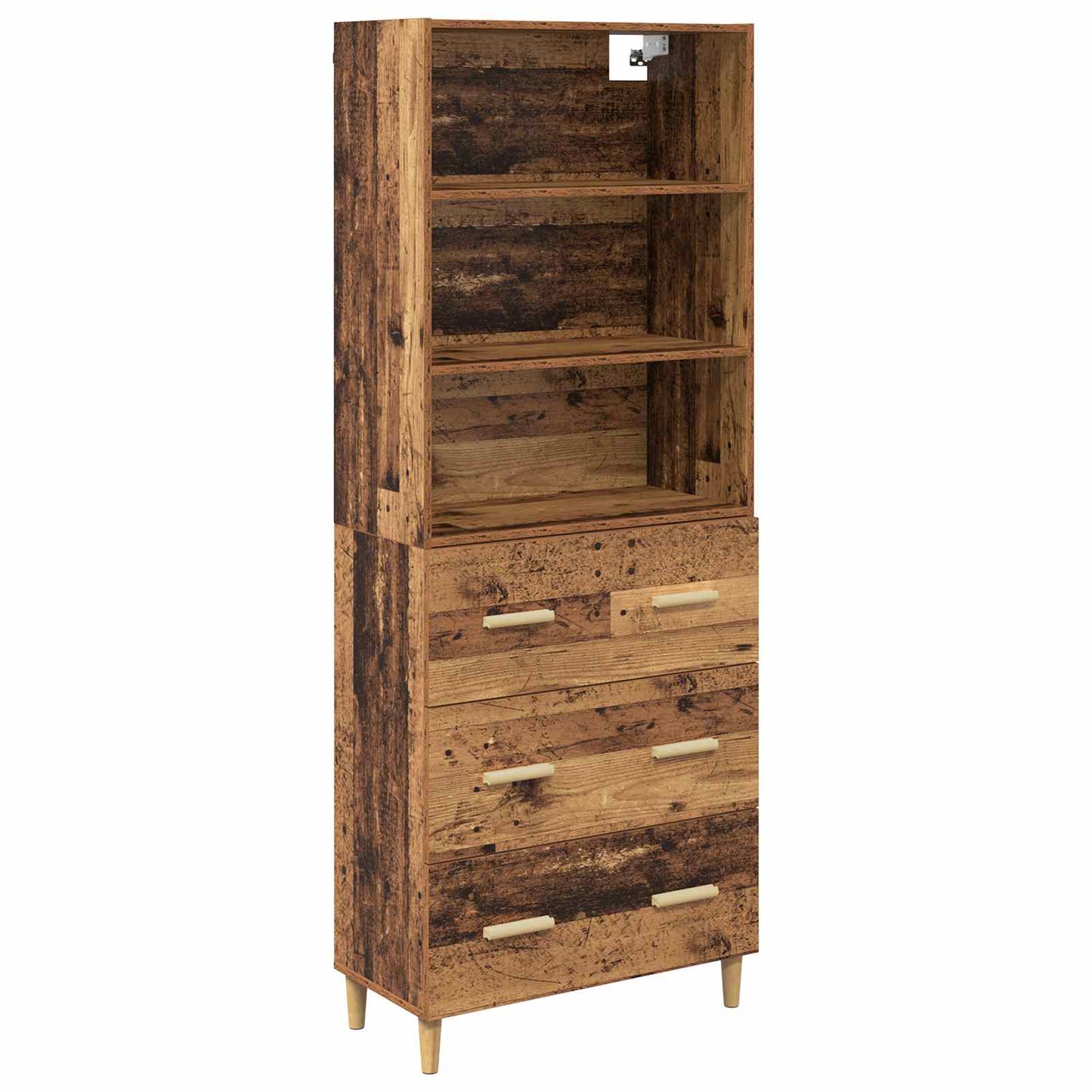 Highboard Old Wood 69.5 x 32.5 x 180 cm Engineered Wood