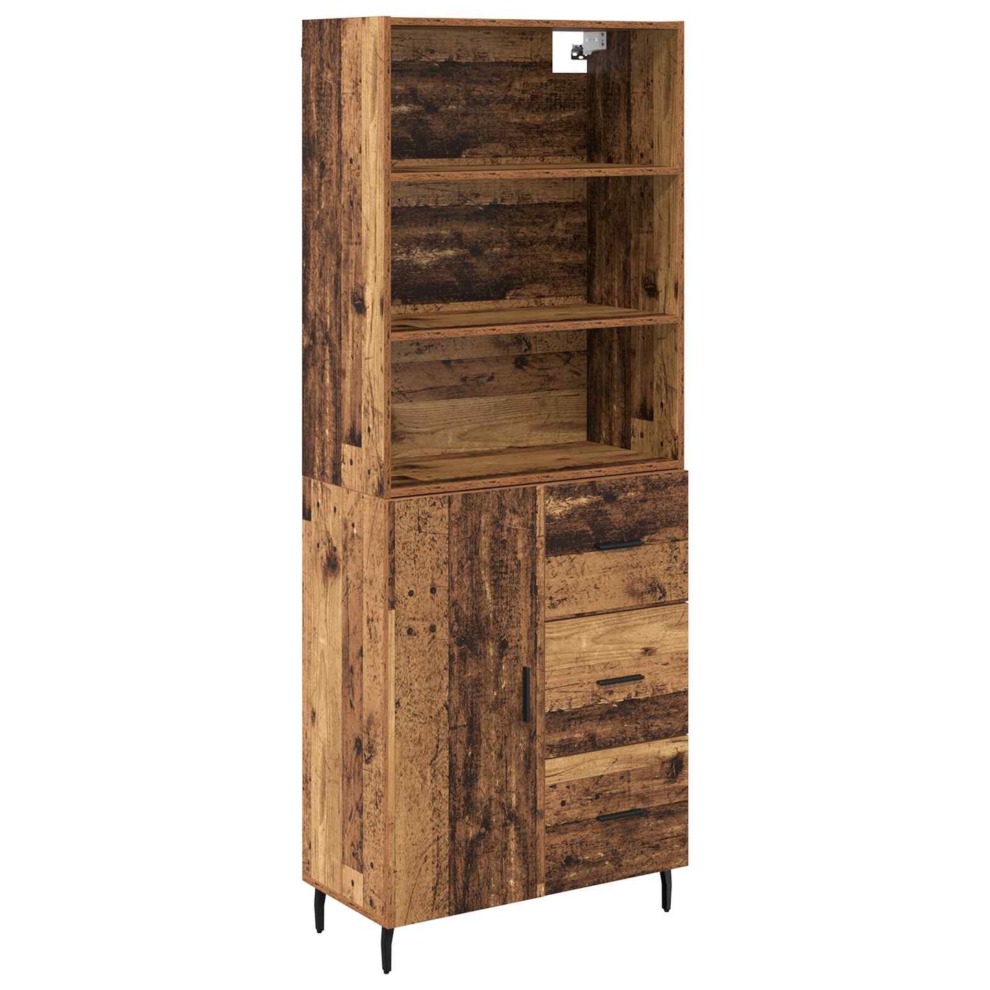 Highboard 2 pcs Old Wood 69.5 x 32.5 x 180 cm Engineered Wood