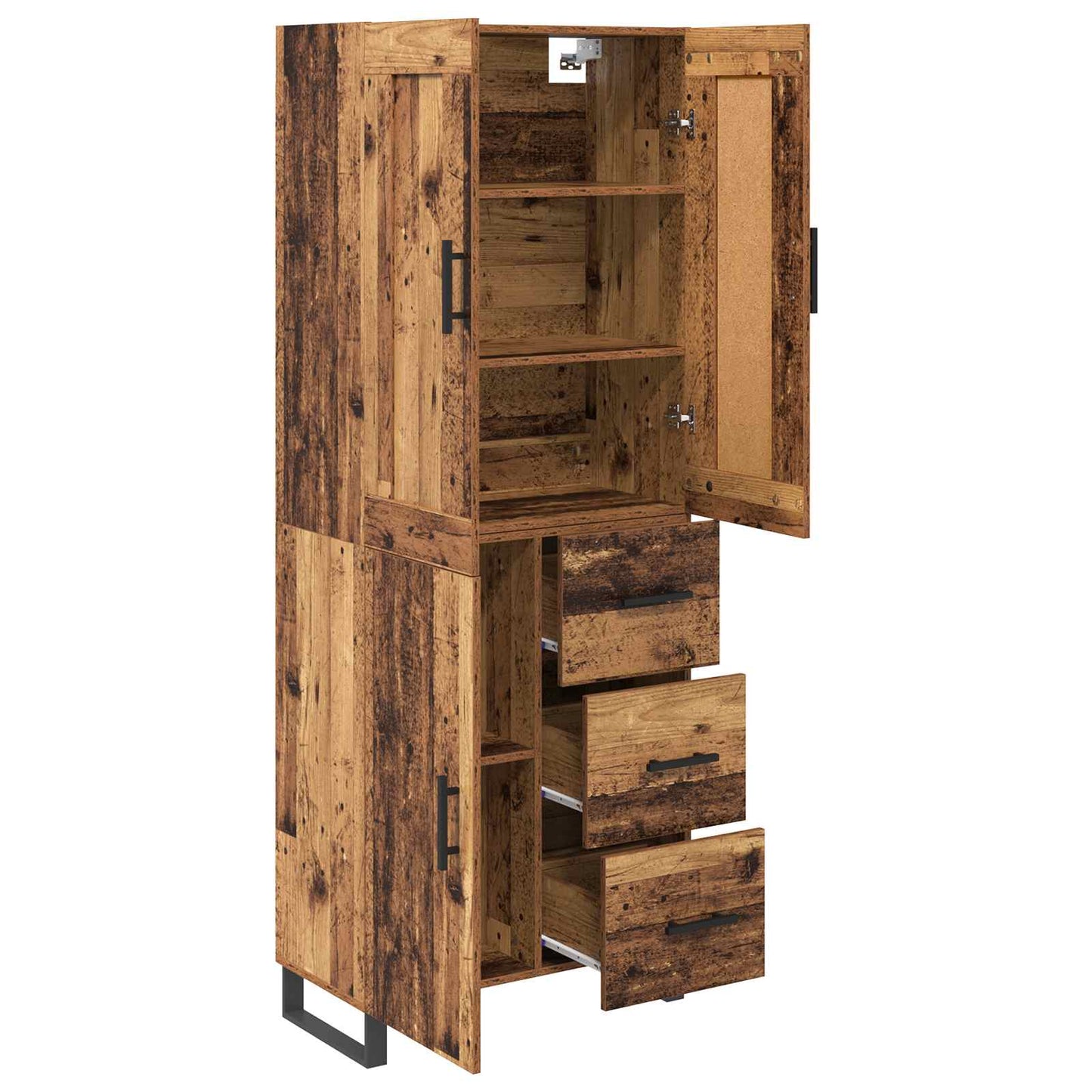 Highboard 2 pcs Old Wood 69.5 x 34 x 180 cm