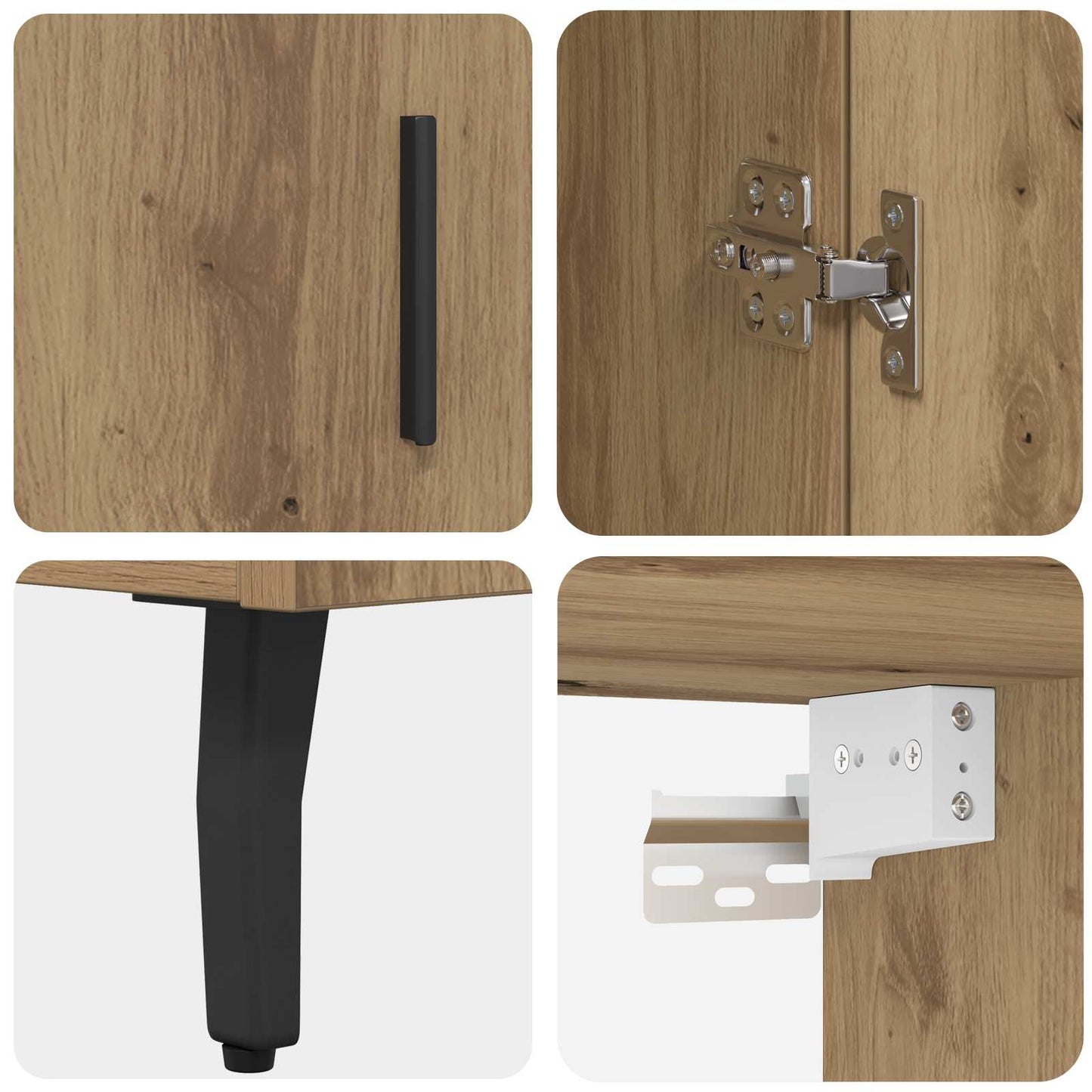 Highboard 2 pcs Artisan Oak 69.5 x 32.5 x 180 cm