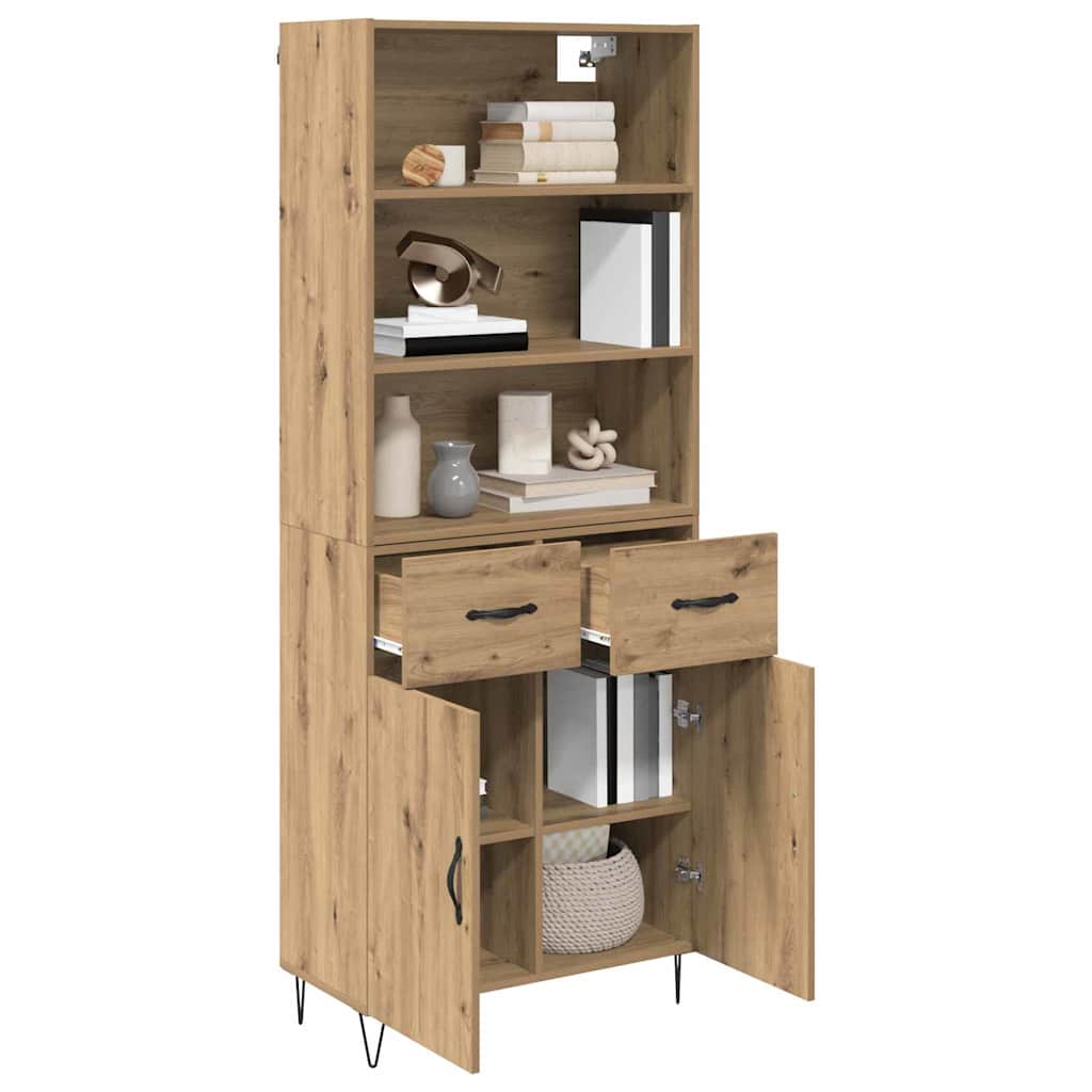 Highboard 2 pcs Artisan Oak 69.5 x 34 x 180 cm