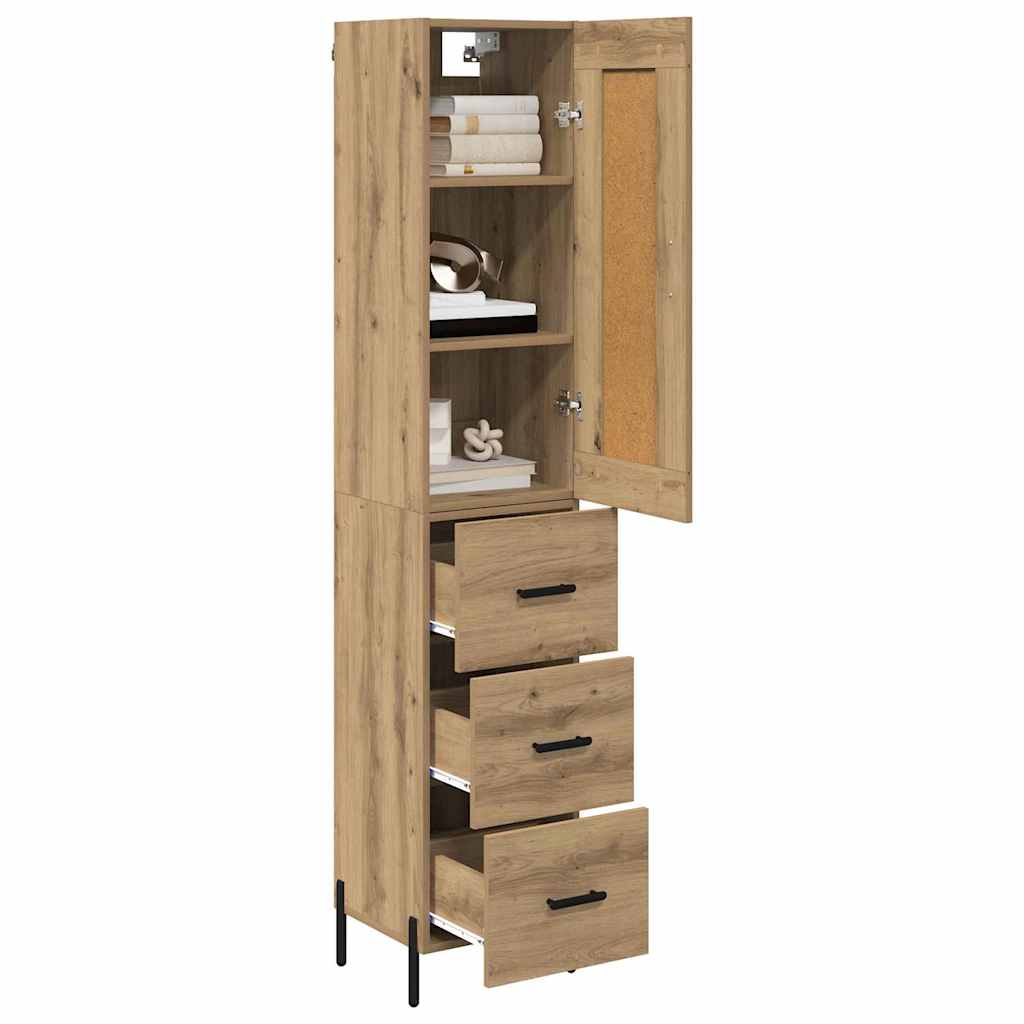 Highboard Artisan Oak 34.5 x 34 x 180 cm Engineered Wood
