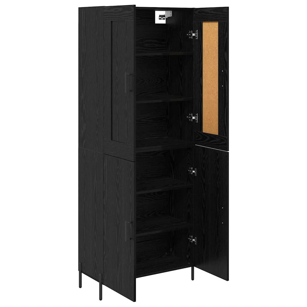 Highboard 2 pcs Black Oak 69.5 x 34 x 180 cm Engineered Wood
