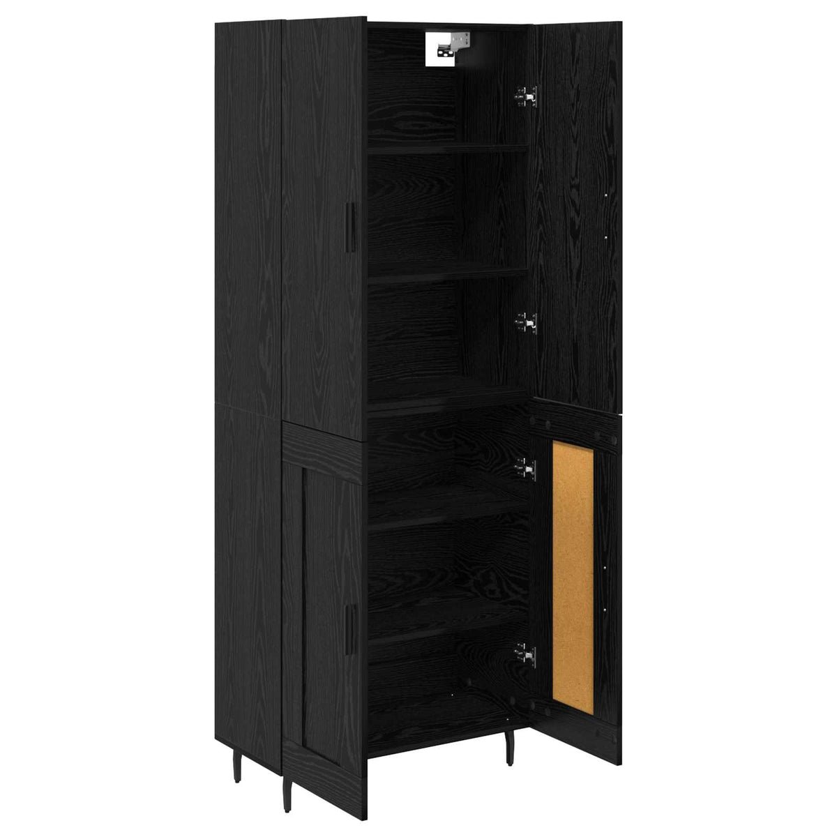Highboard 2 pcs Black oak 69.5 x 34 x 180 cm Engineered Wood