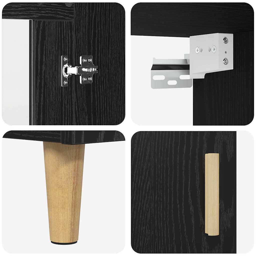 Highboard Black Oak 69.5 x 34 x 180 cm