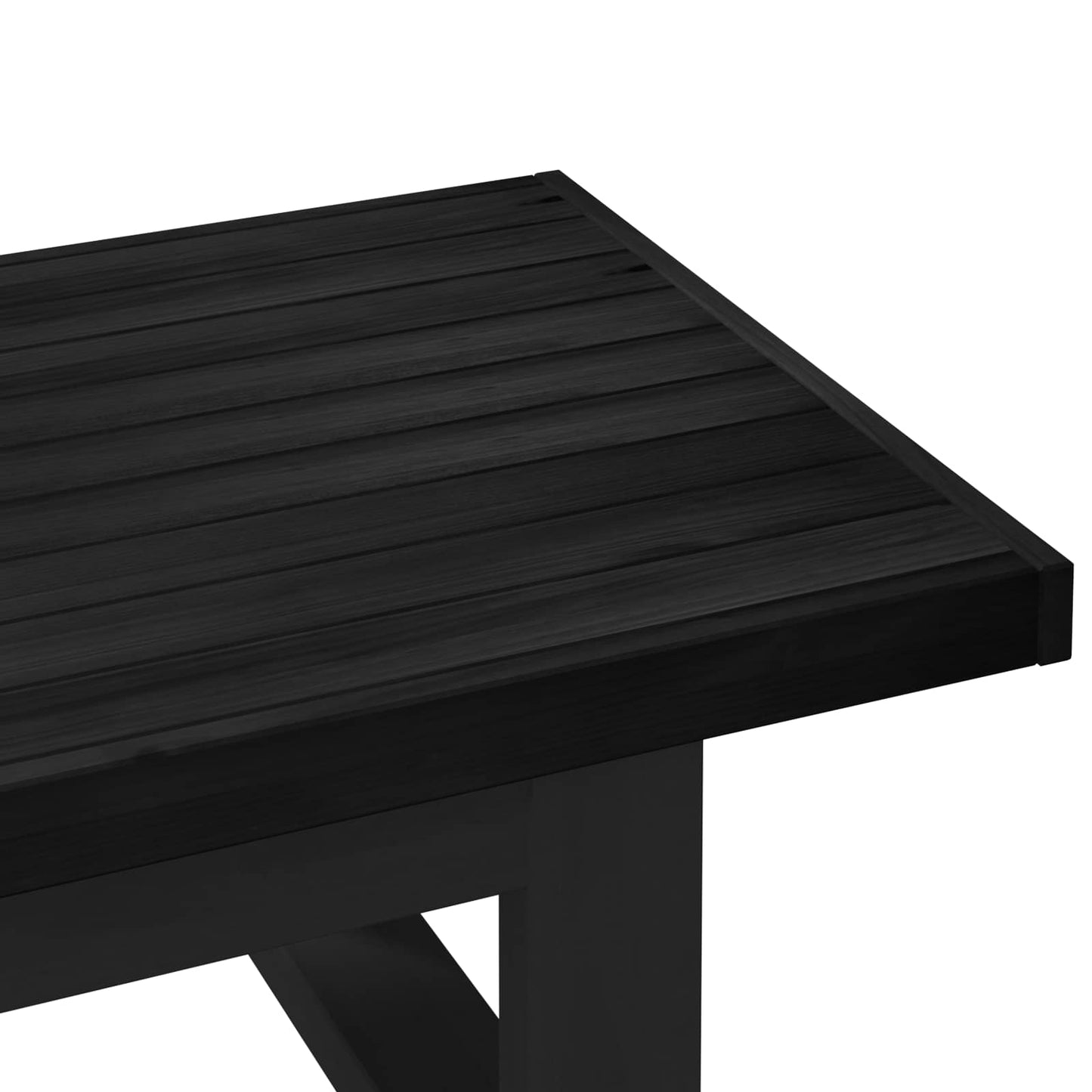 Coffee Table NOAIN Black 119 x 60 x 40 cm Solid Pine Wood