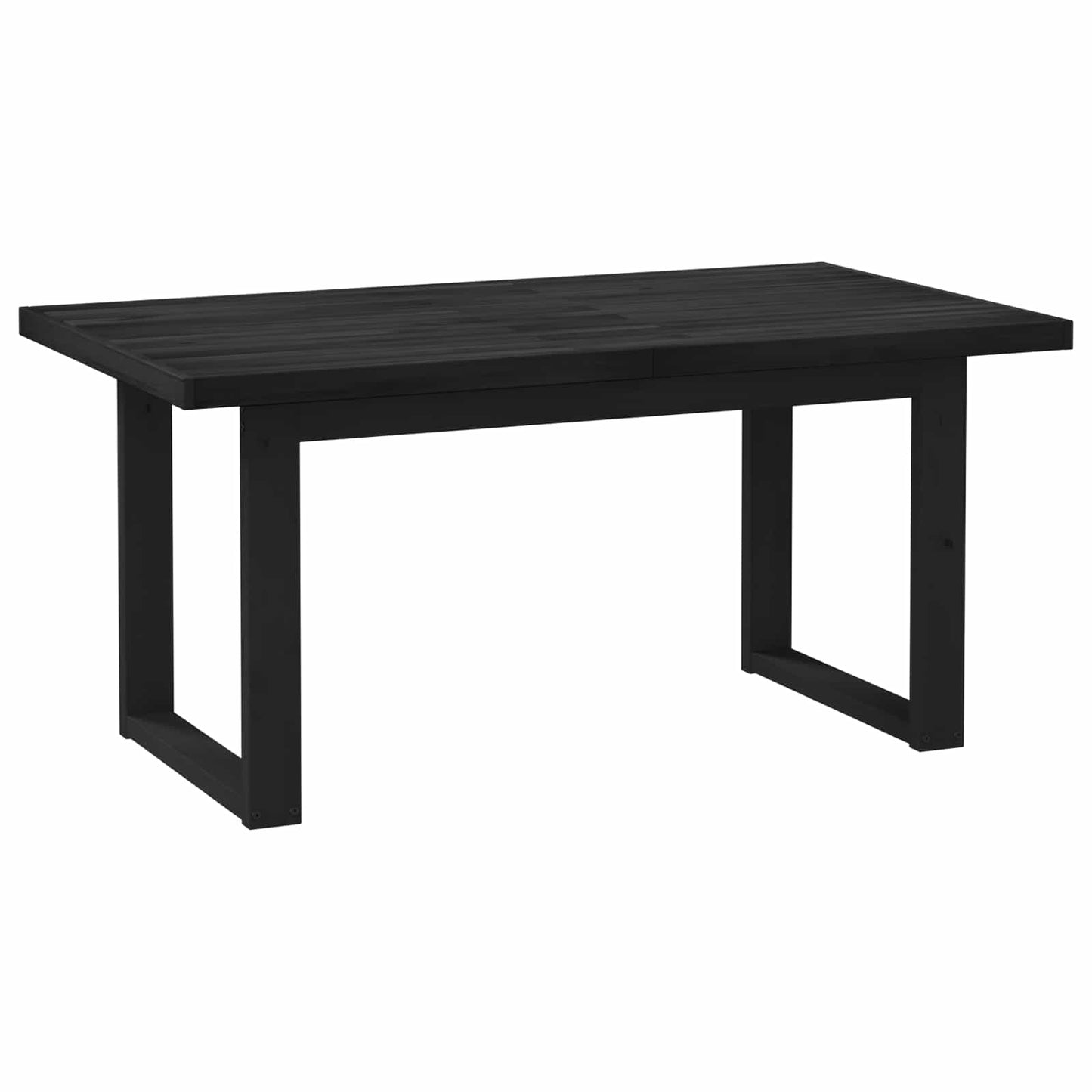 Dining Table NOAIN 160 cm Solid Pine Wood Black Rectangular
