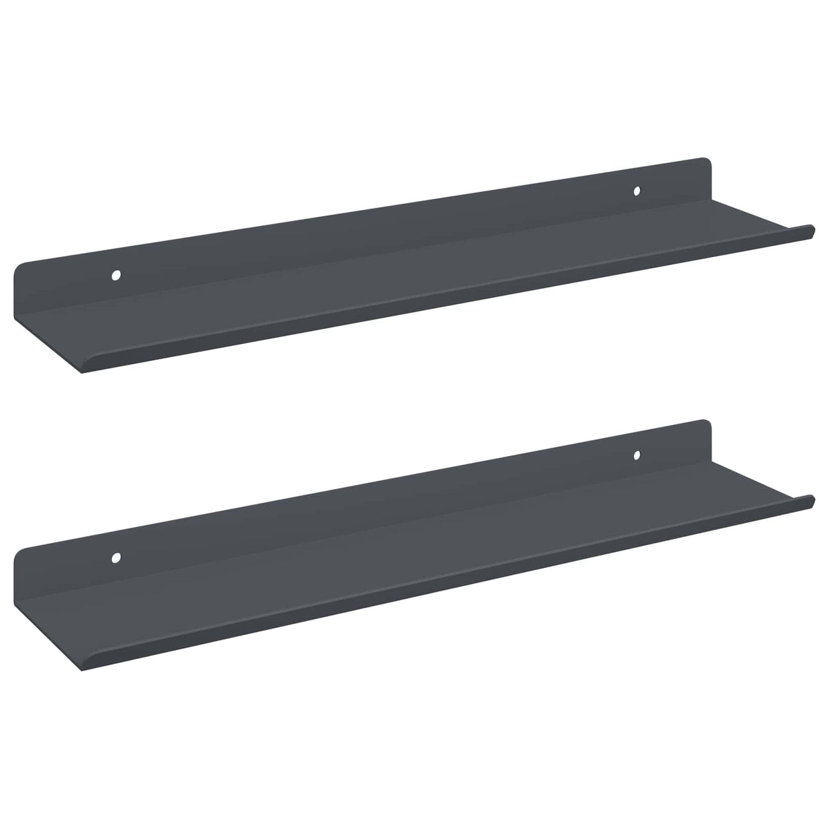 Floating Shelf 2 pcs Anthracite 40 x 9 x 2.5 cm Steel