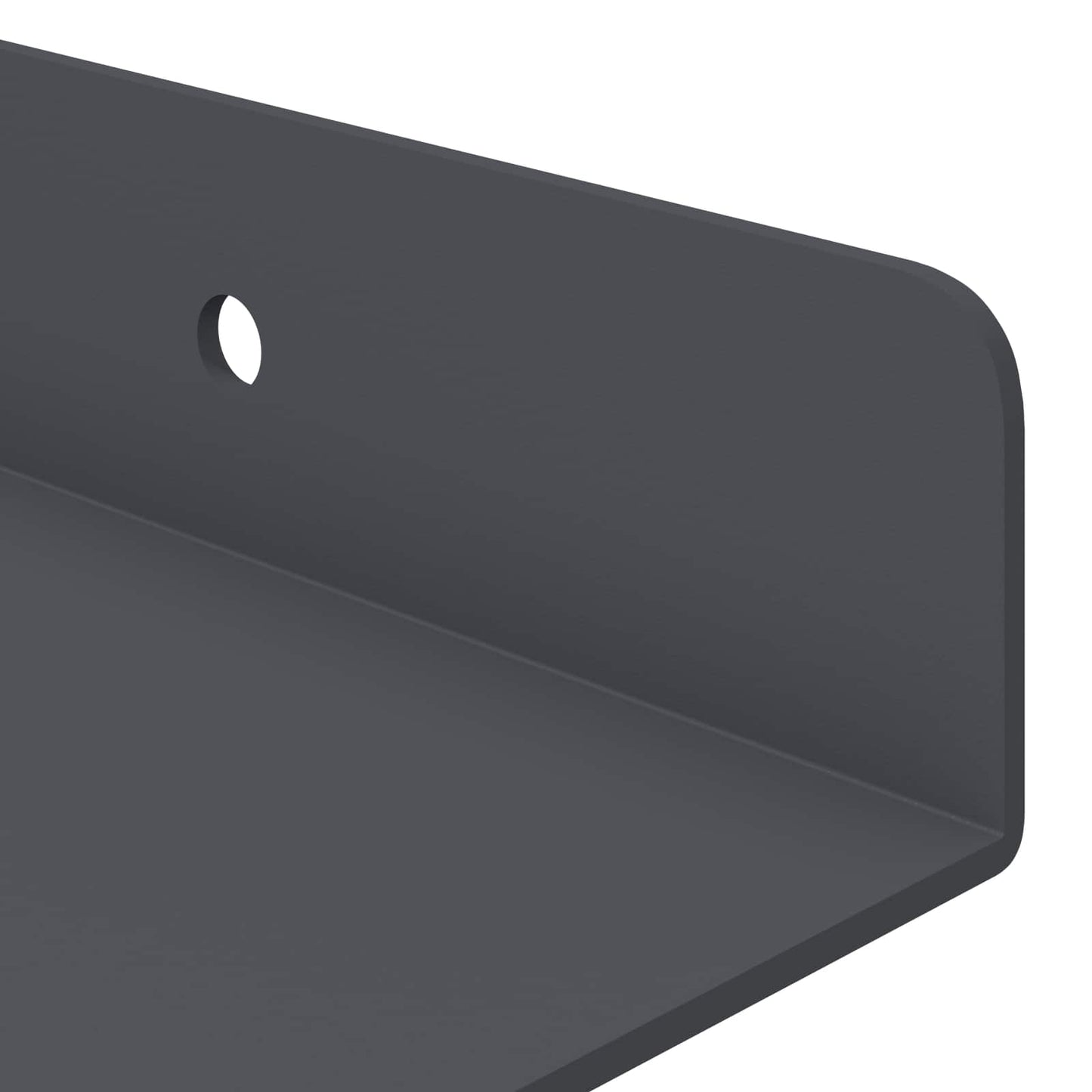 Floating Shelf 2 pcs Anthracite 80 x 9 x 2.5 cm Steel