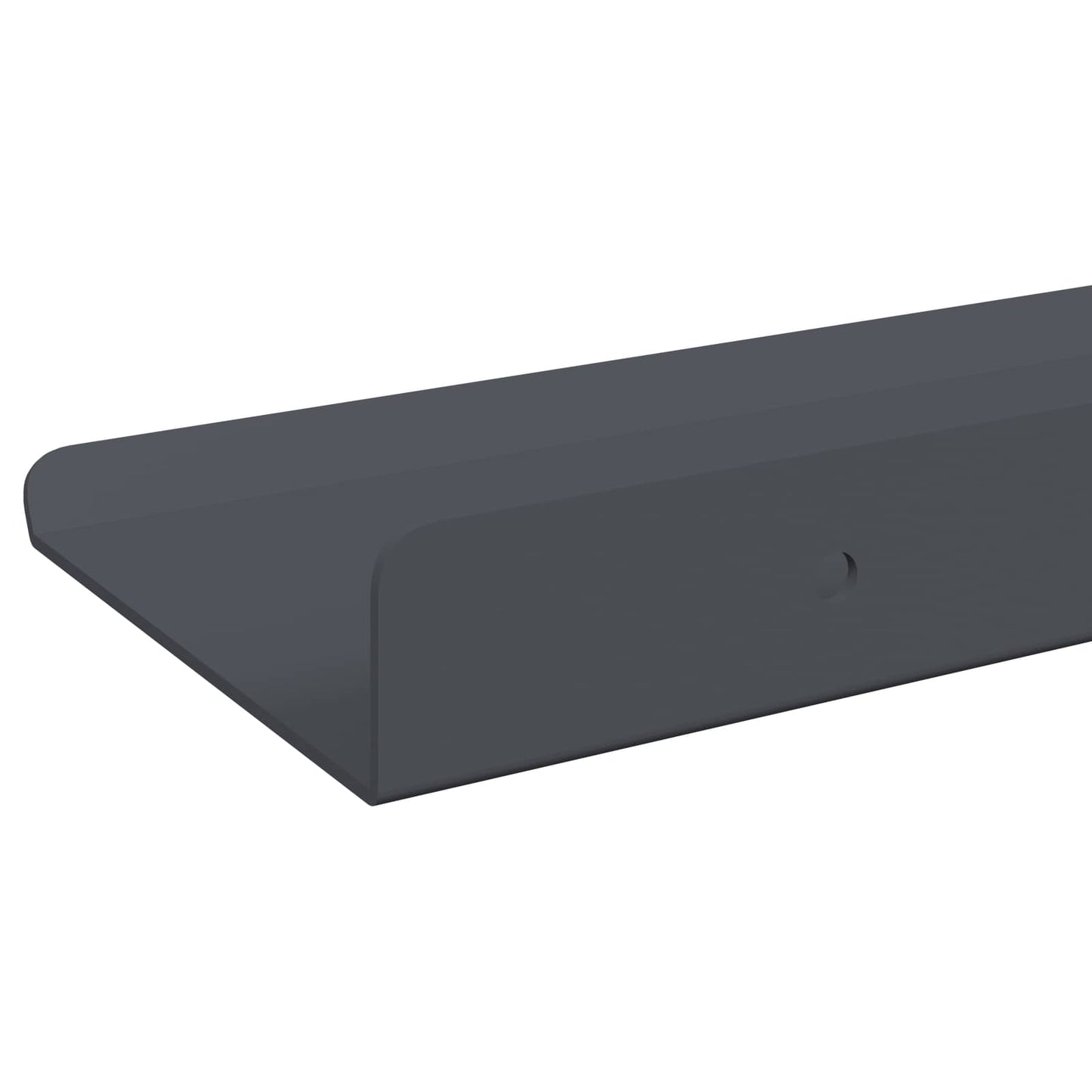 Floating Shelf 2 pcs Anthracite 80 x 9 x 2.5 cm Steel