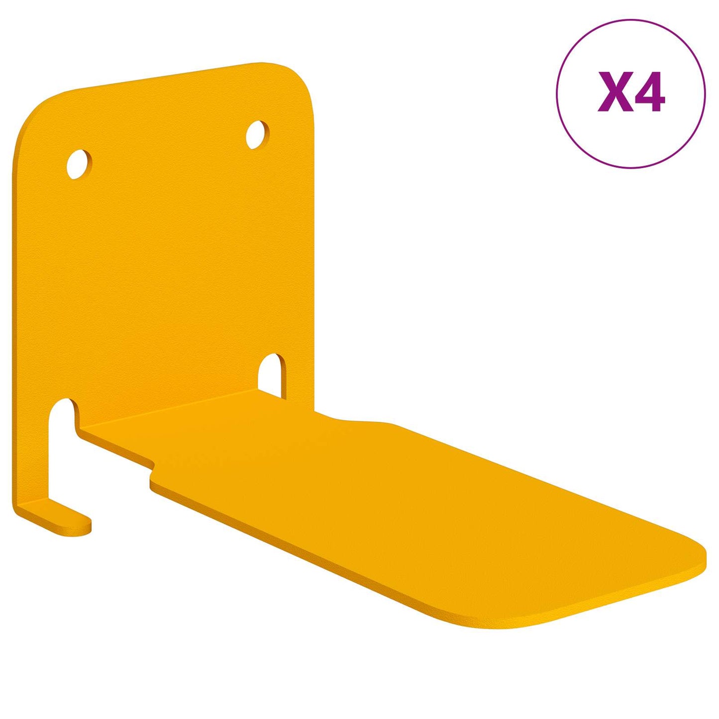 Invisible Floating Shelf 4 pcs Mustard Yellow 6 x 11 x 6.5 cm