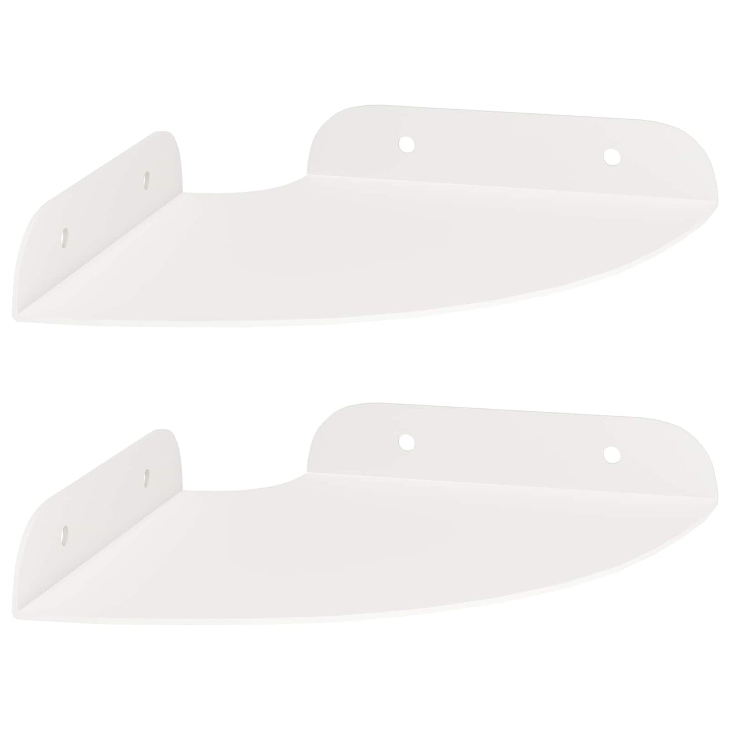 Corner Floating Shelf 2 pcs White 15 x 15 x 2 cm