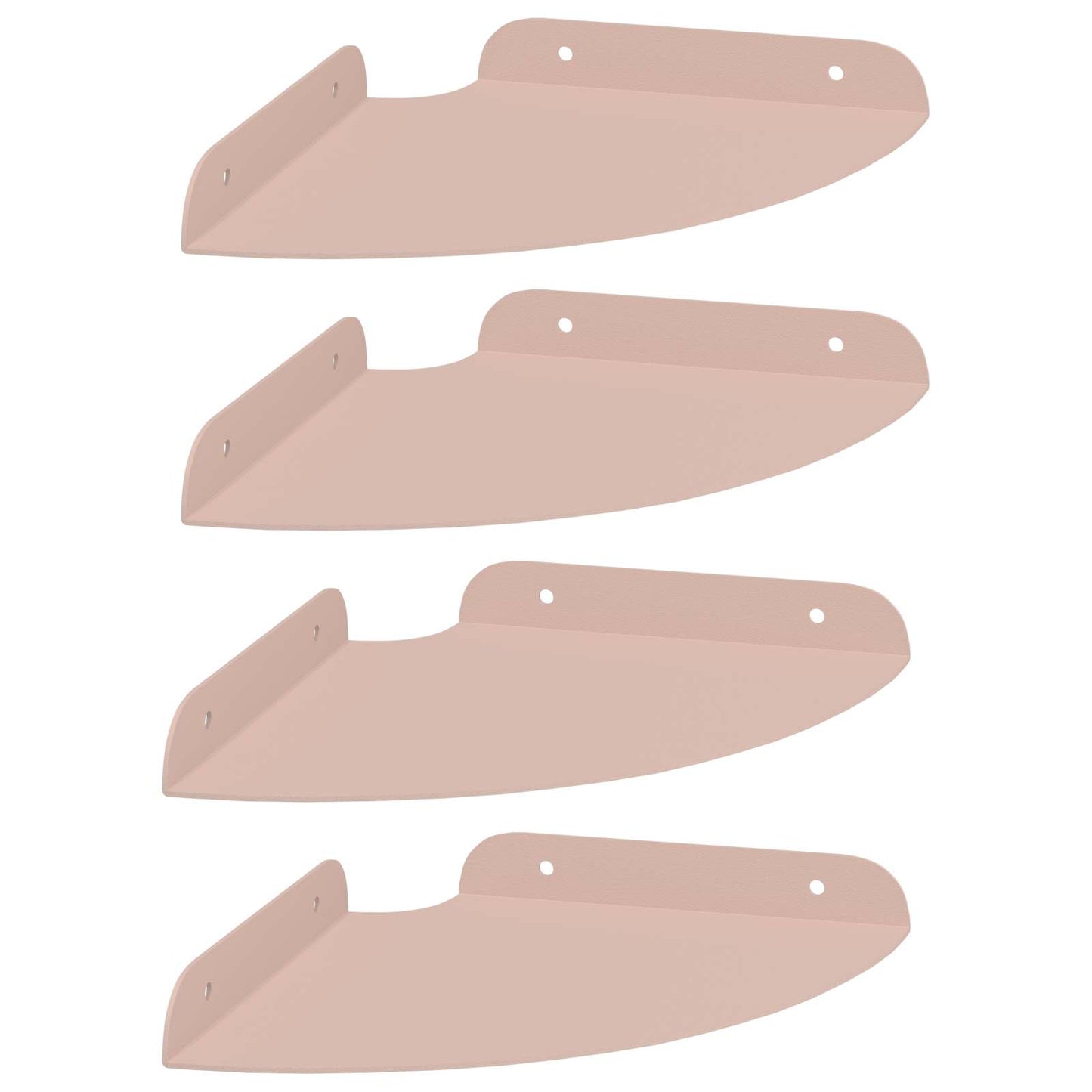 Corner Floating Shelf 4 pcs Pink 18 x 18 x 2 cm
