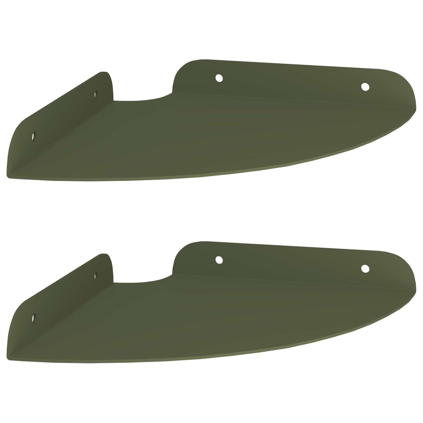 Corner Floating Shelf 2 pcs Olive Green 18 x 18 x 2 cm