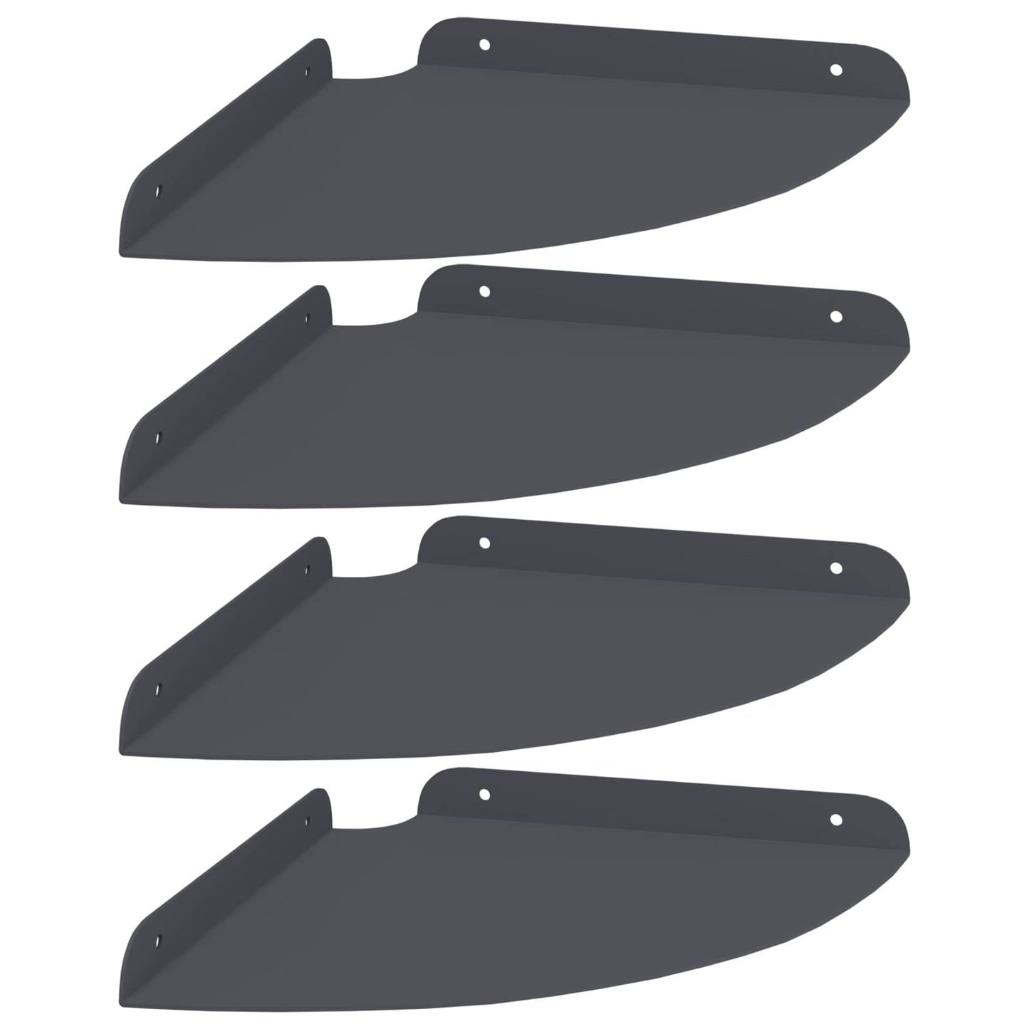 Corner Floating Shelf 4 pcs Anthracite 24 x 24 x 2.3 cm