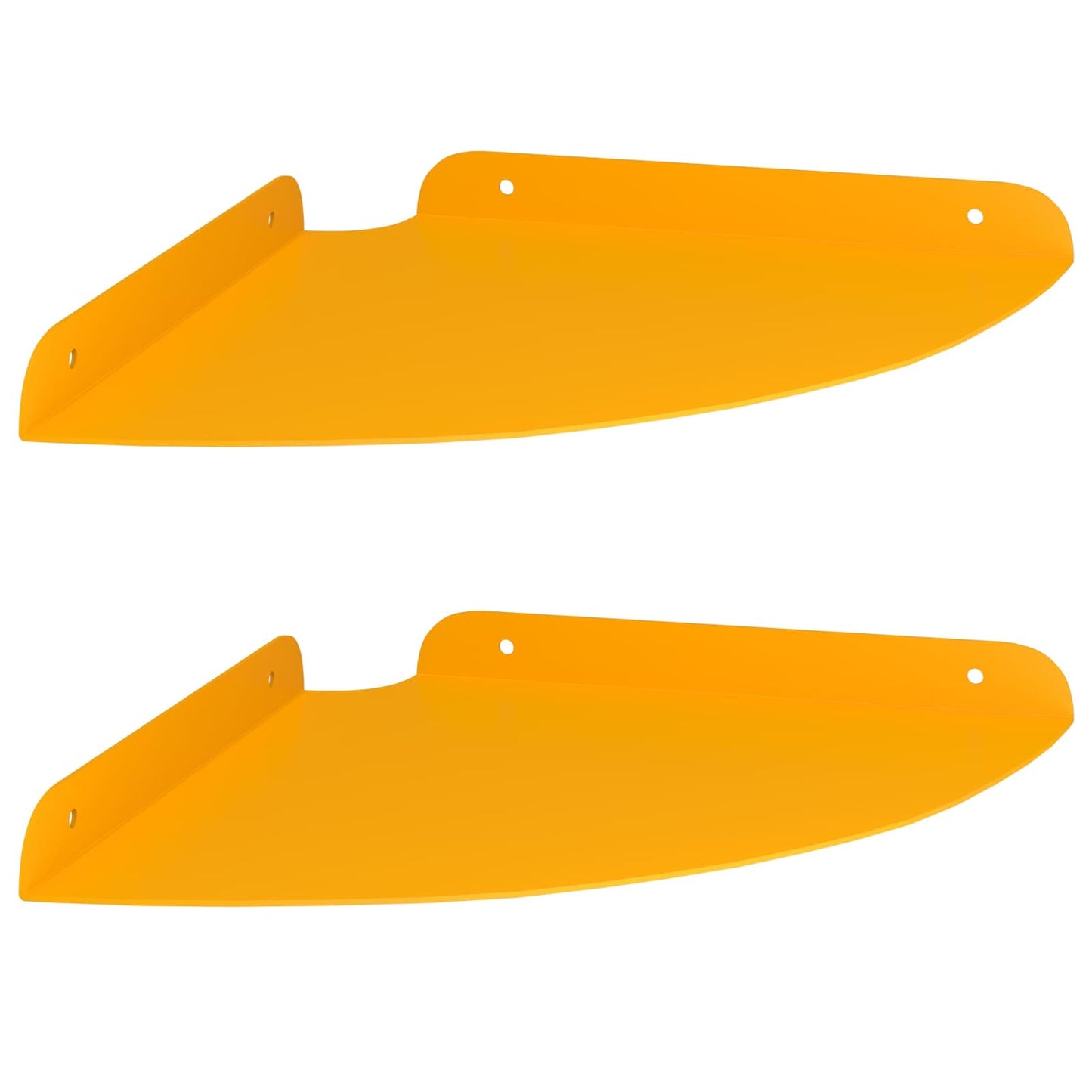 Corner Floating Shelf 2 pcs Mustard Yellow 24 x 24 x 2 cm
