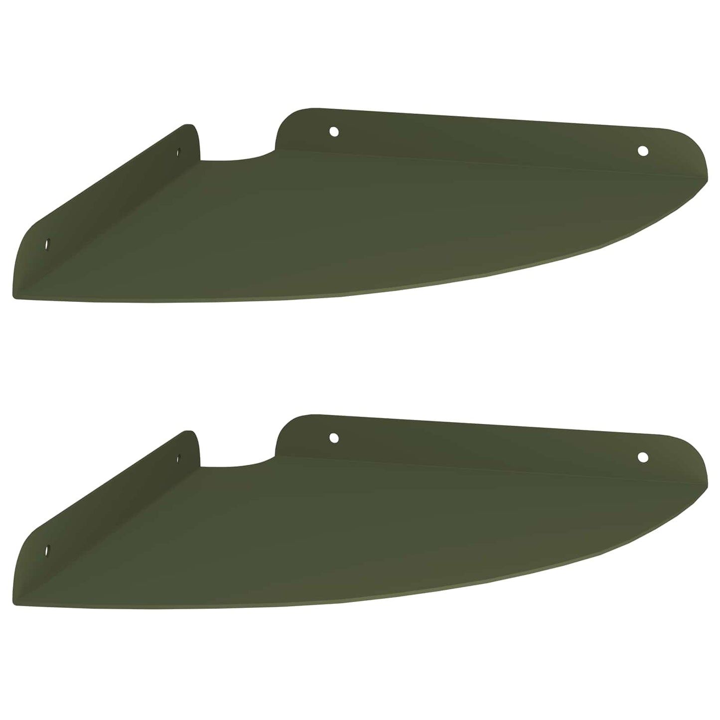 Corner Floating Shelf 2 pcs Olive Green 24 x 24 x 2 cm