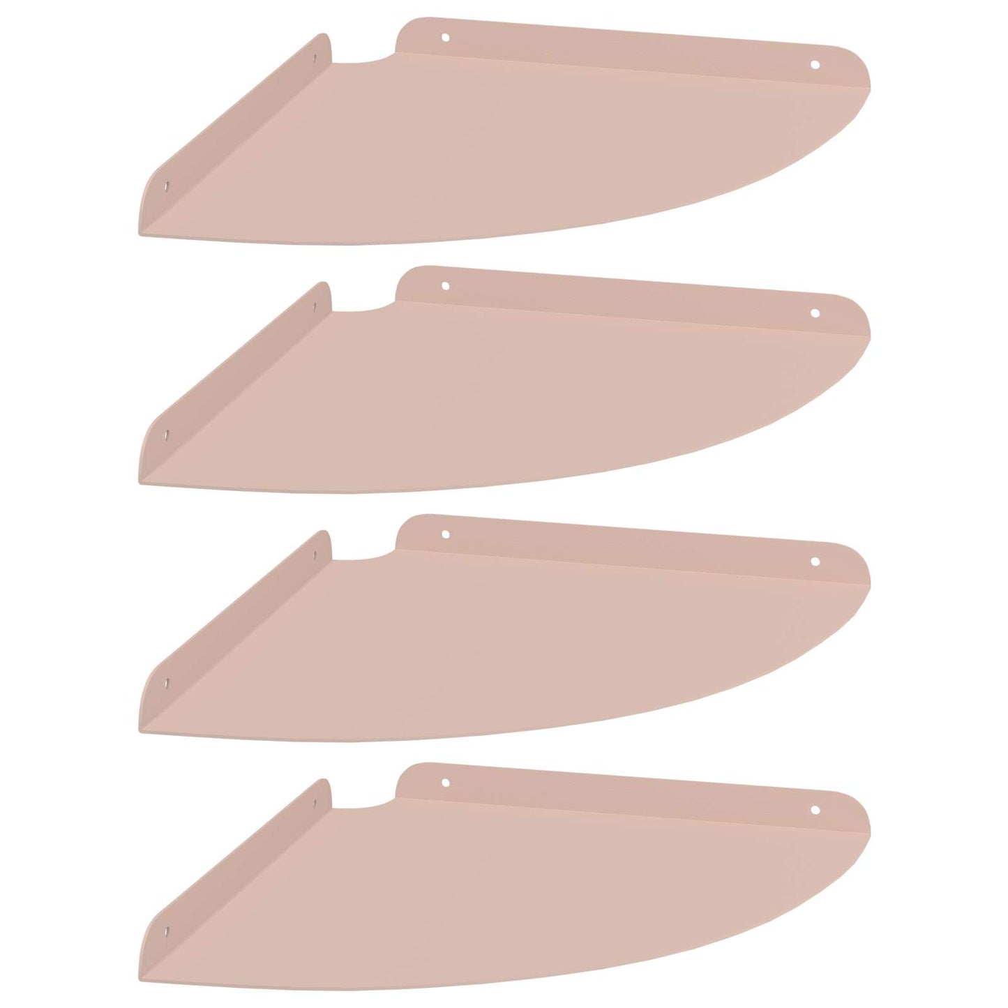 Corner Floating Shelf 4 pcs Pink 30 x 30 x 2 cm