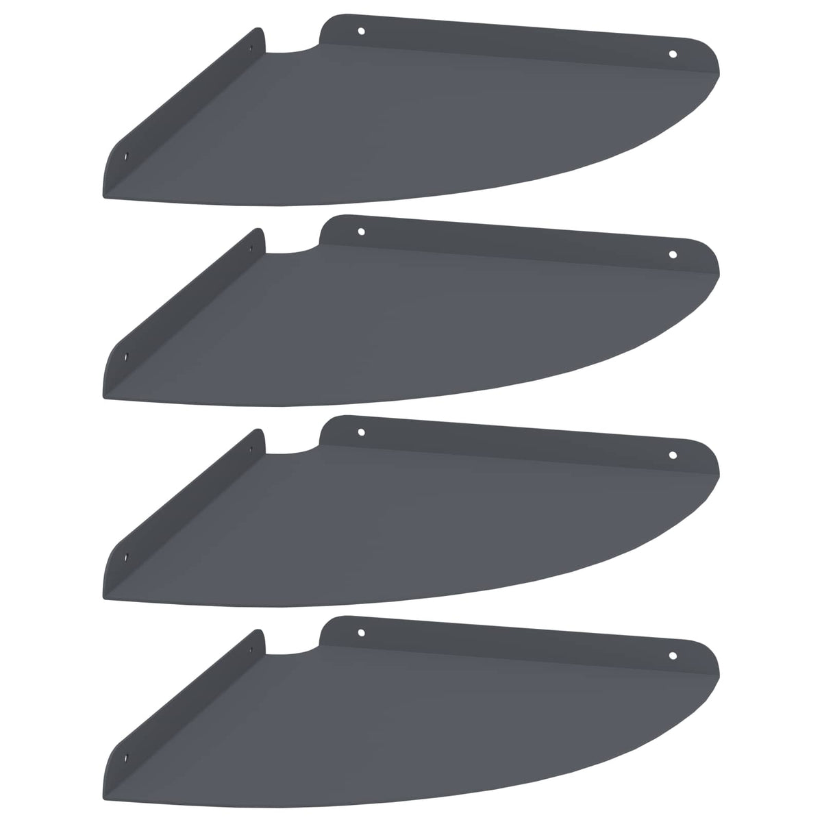 Corner Floating Shelf 4 pcs Anthracite 30 x 30 x 2 cm