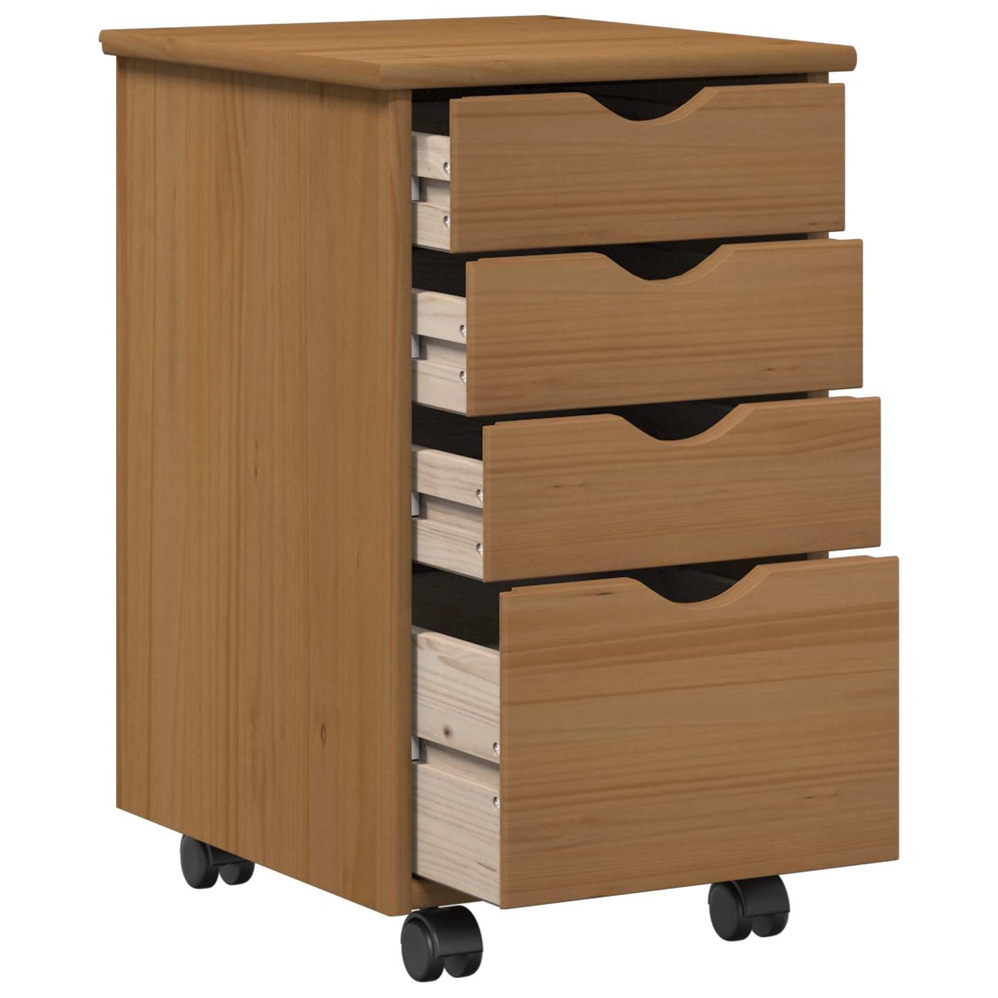 Rolling Cabinet MOSS Honey Brown 34 x 39 x 56 cm