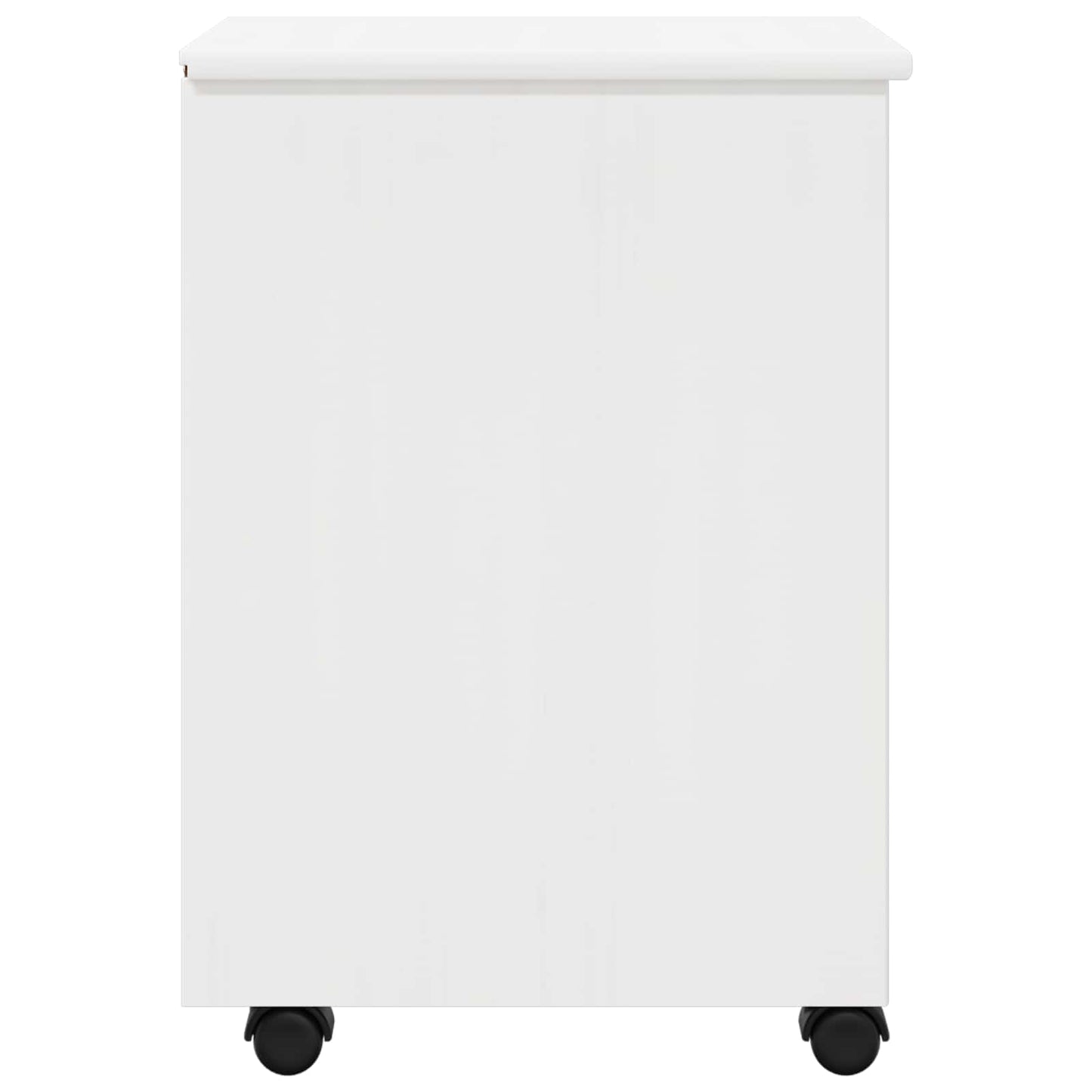 Rolling Cabinet White 34 x 39 x 56 cm Solid Pine Wood
