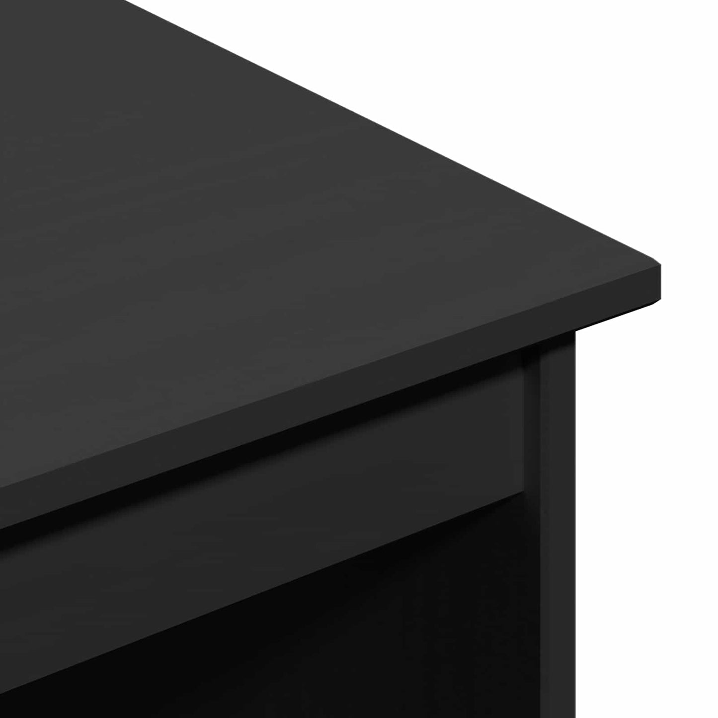 Desk Black 112 x 50 x 75 cm Solid Pine Wood
