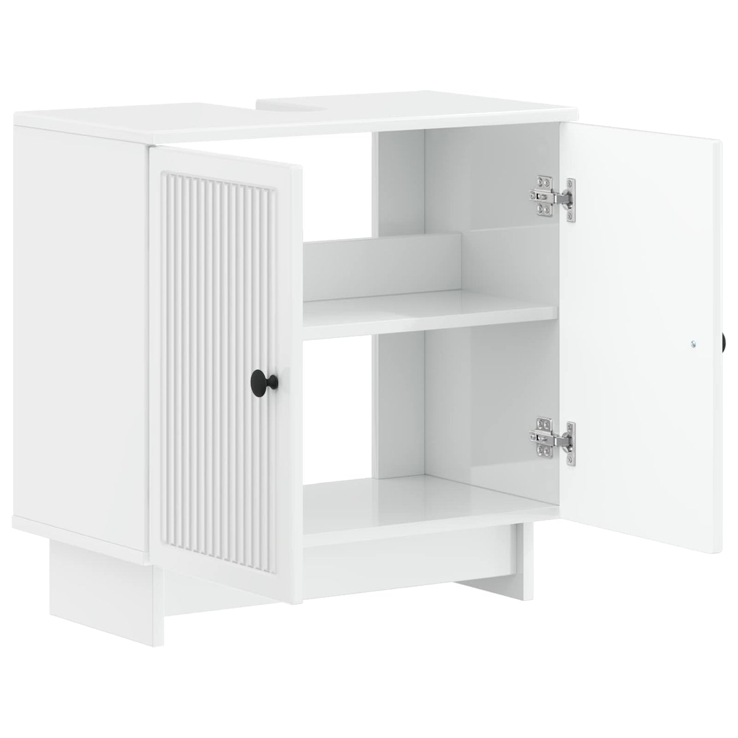 Bathroom Sink Cabinet EDE High Gloss White 59.5 x 31.5x 59 cm