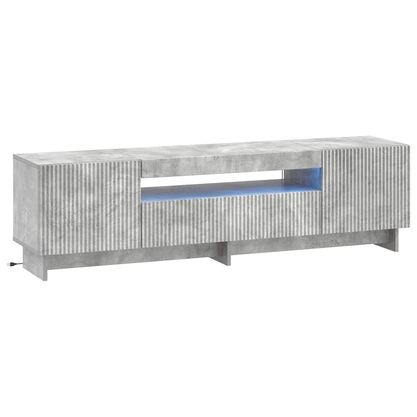 LED TV Cabinet Concrete Grey Engineered Wood