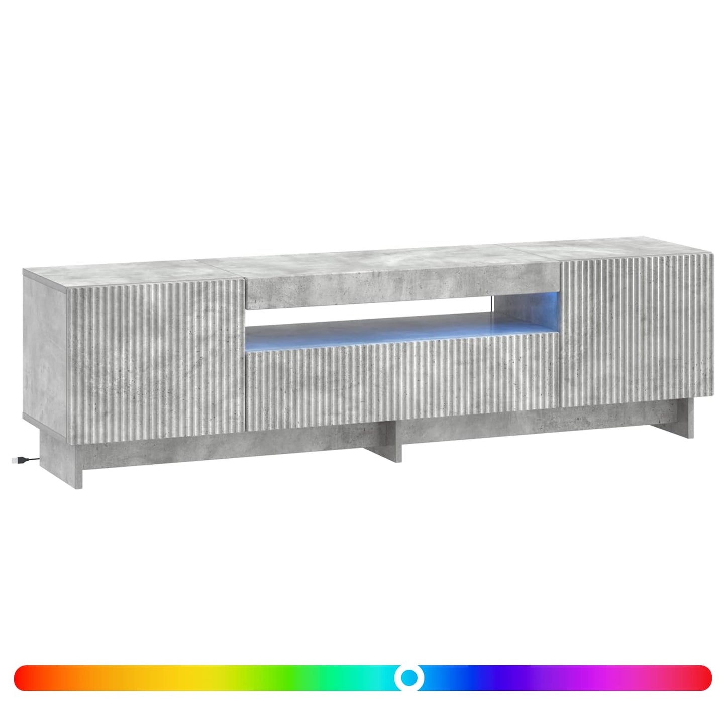 LED TV Cabinet Concrete Grey Engineered Wood