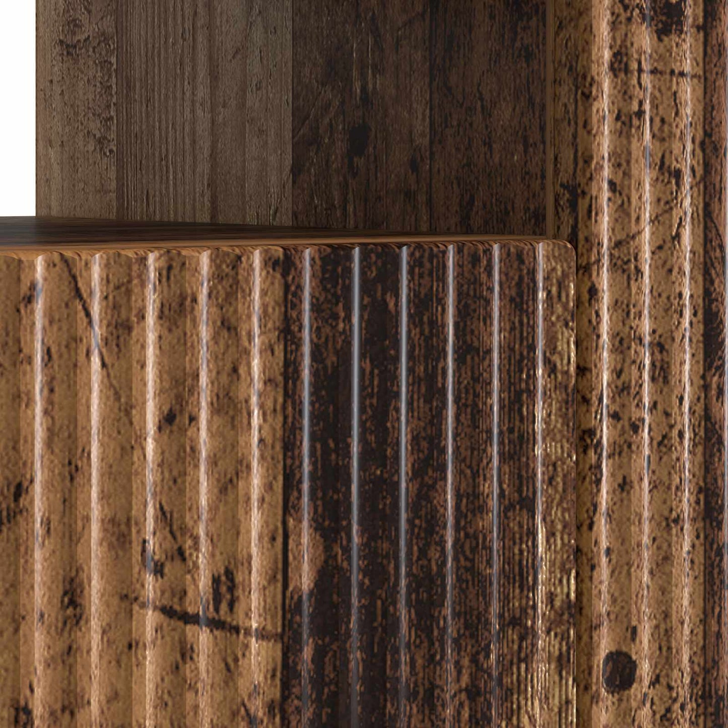 LED TV Cabinet Old Wood Engineered Wood