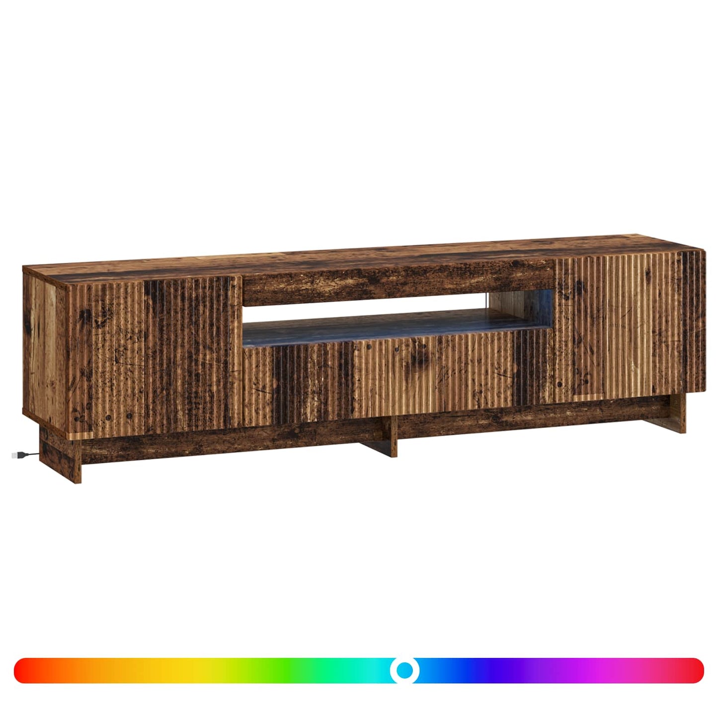 LED TV Cabinet Old Wood Engineered Wood
