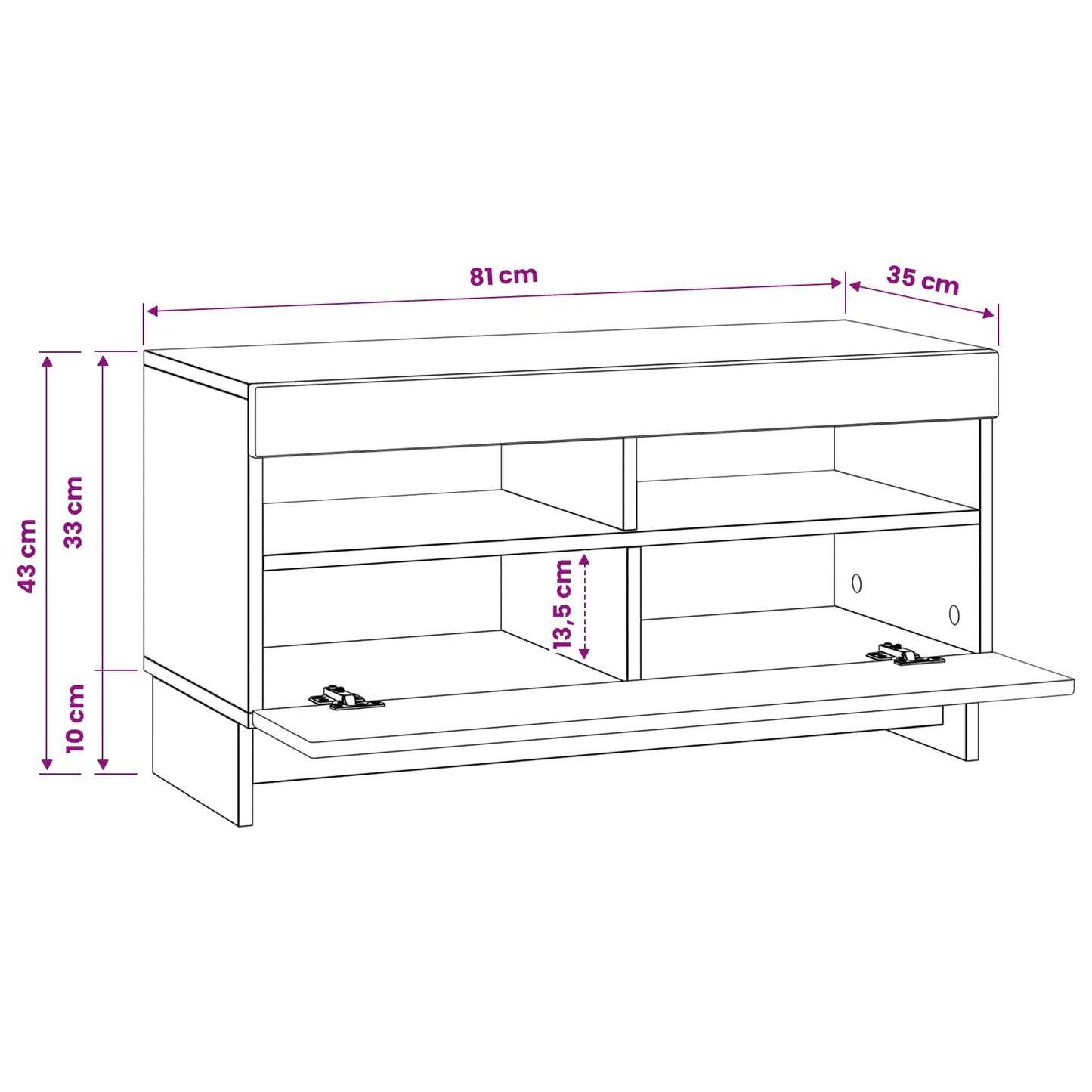 LED TV Cabinet Concrete Grey Engineered Wood